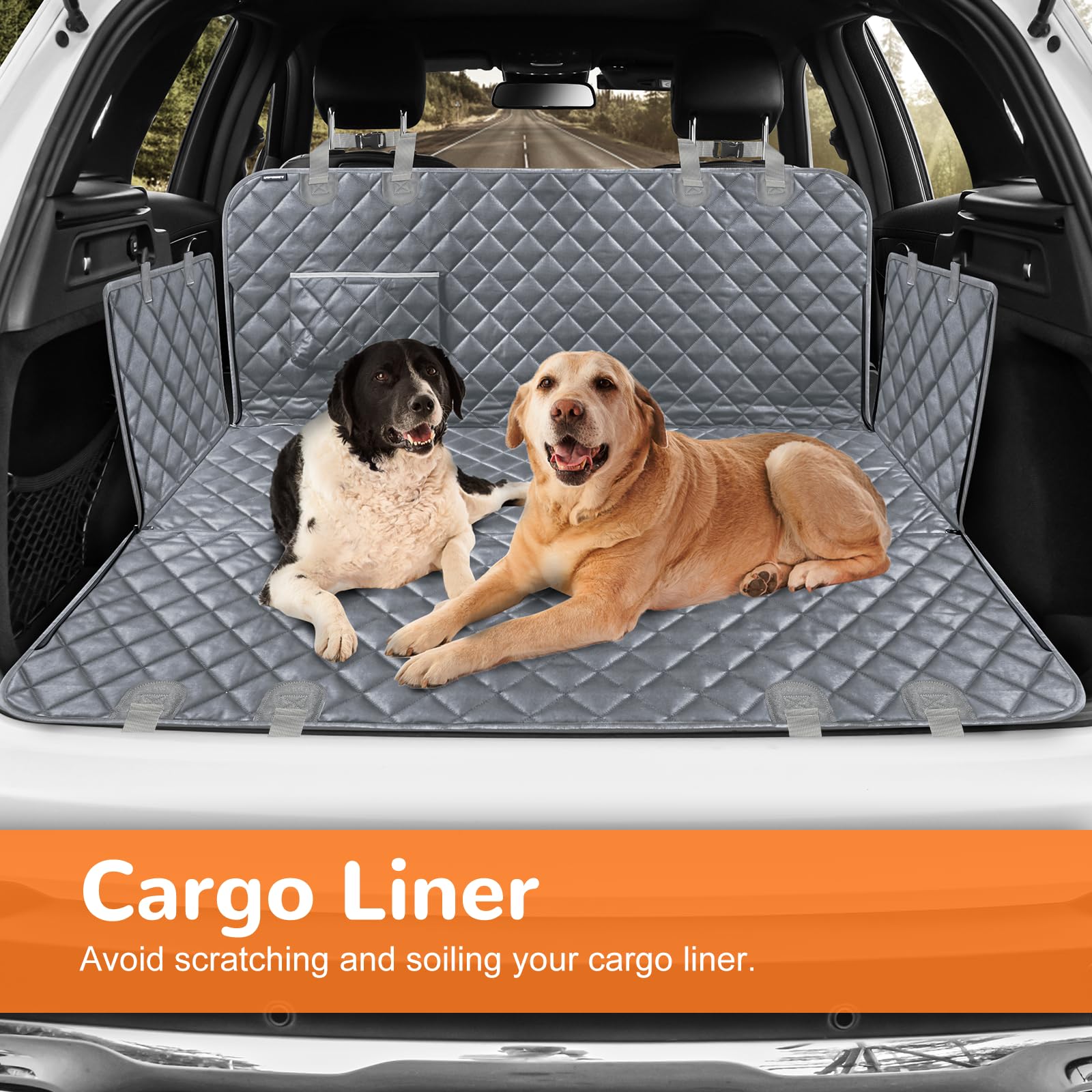 URPOWER Dog Car Seat Cover for Back Seat, Waterproof Hammock for Car & SUV