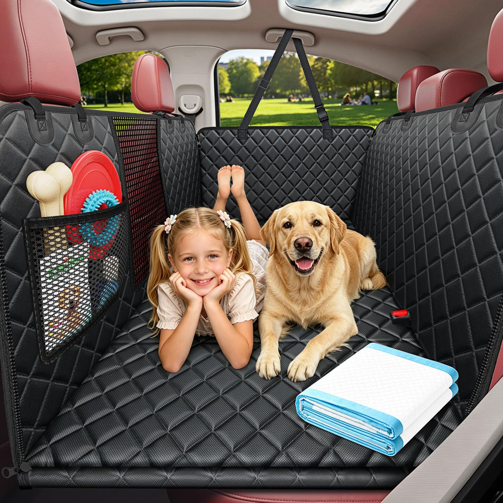 URPOWER Dog Car Seat Cover for Back Seat, Waterproof Hammock for Car & SUV