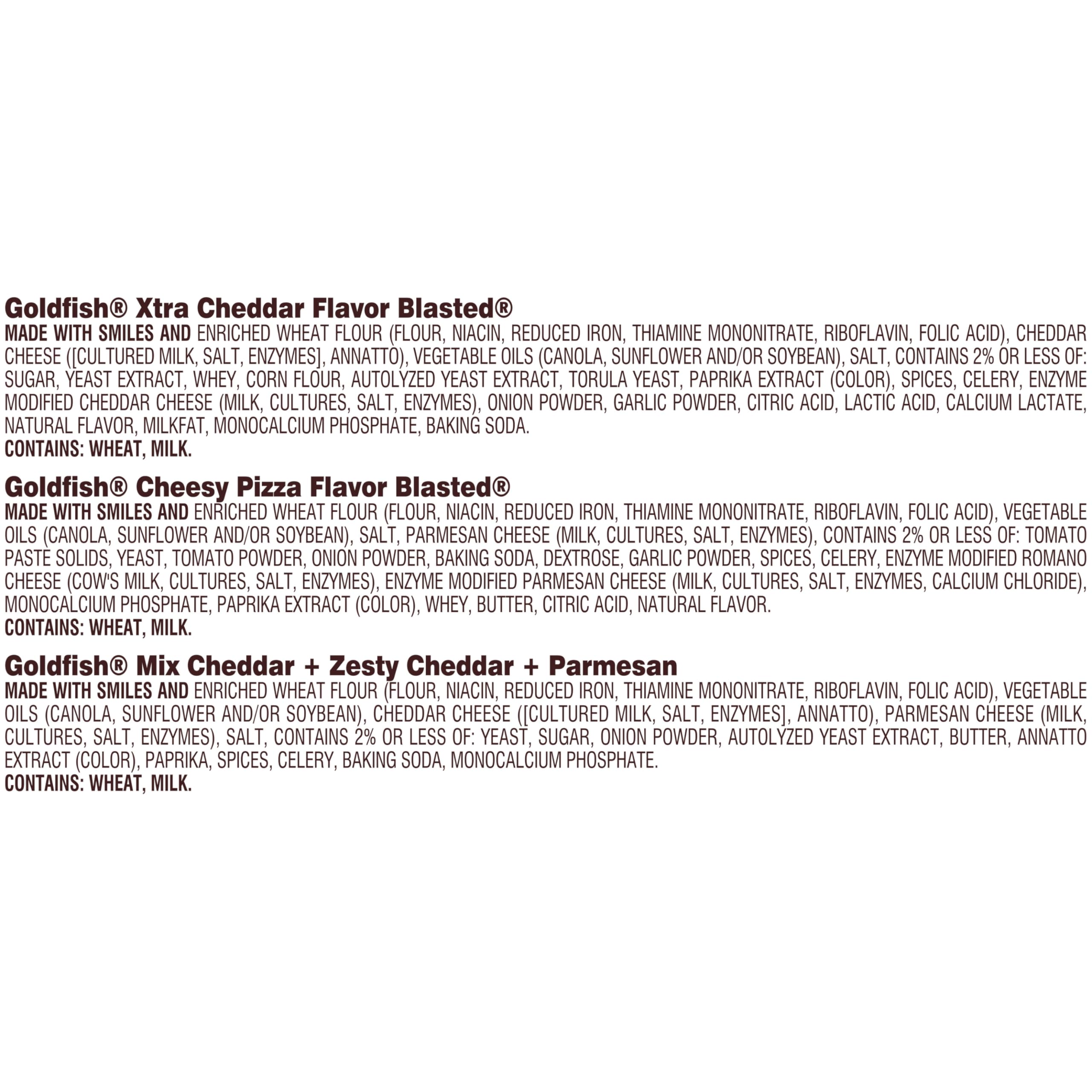 Goldfish Crackers Big Smiles Variety Pack with Cheddar, Colors, and Pretzels, Snack Packs, 30 Ct