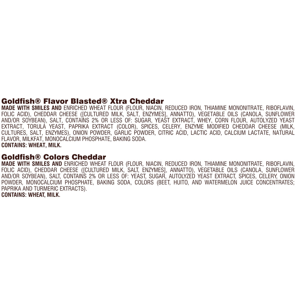 Goldfish Crackers Big Smiles Variety Pack with Cheddar, Colors, and Pretzels, Snack Packs, 30 Ct