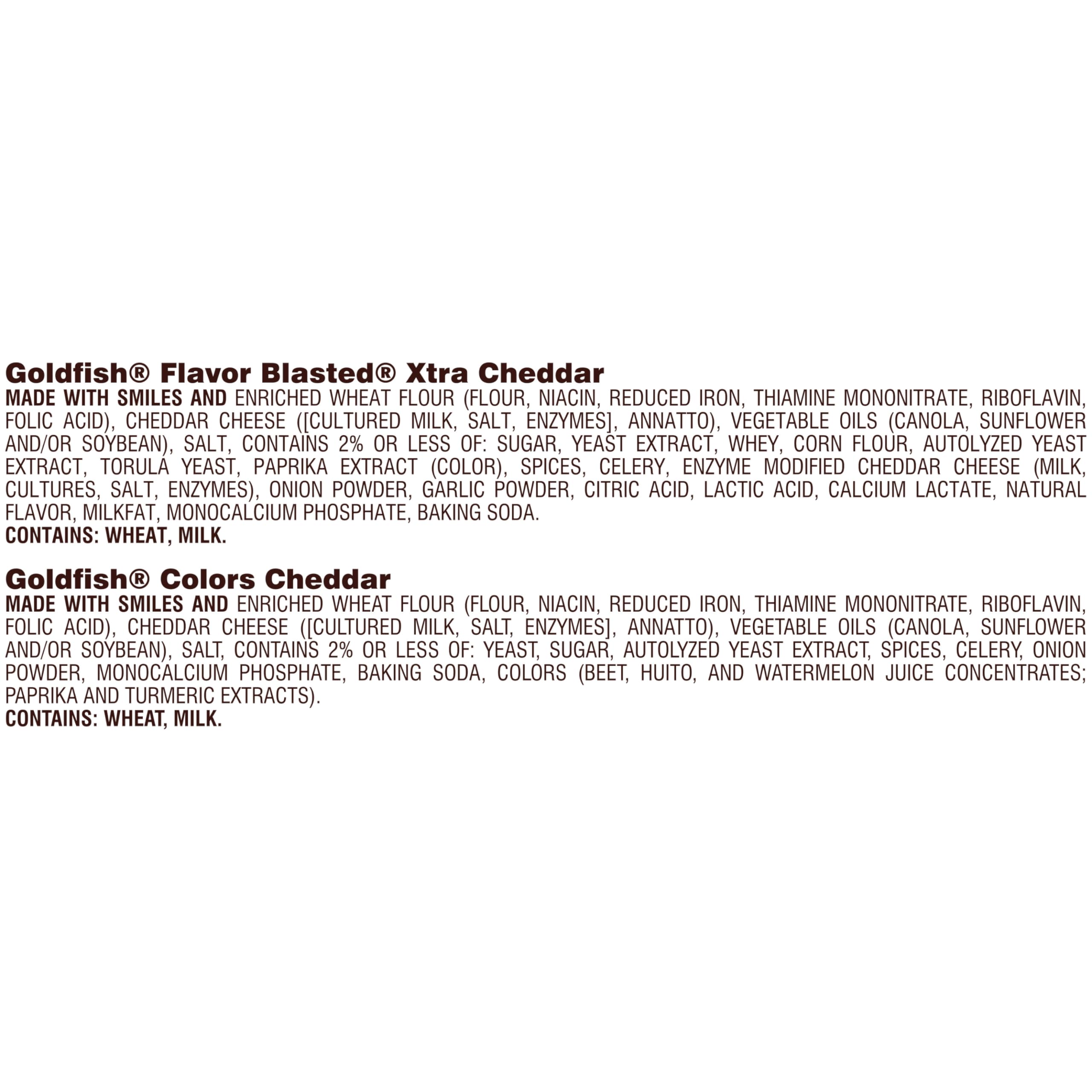 Goldfish Crackers Big Smiles Variety Pack with Cheddar, Colors, and Pretzels, Snack Packs, 30 Ct