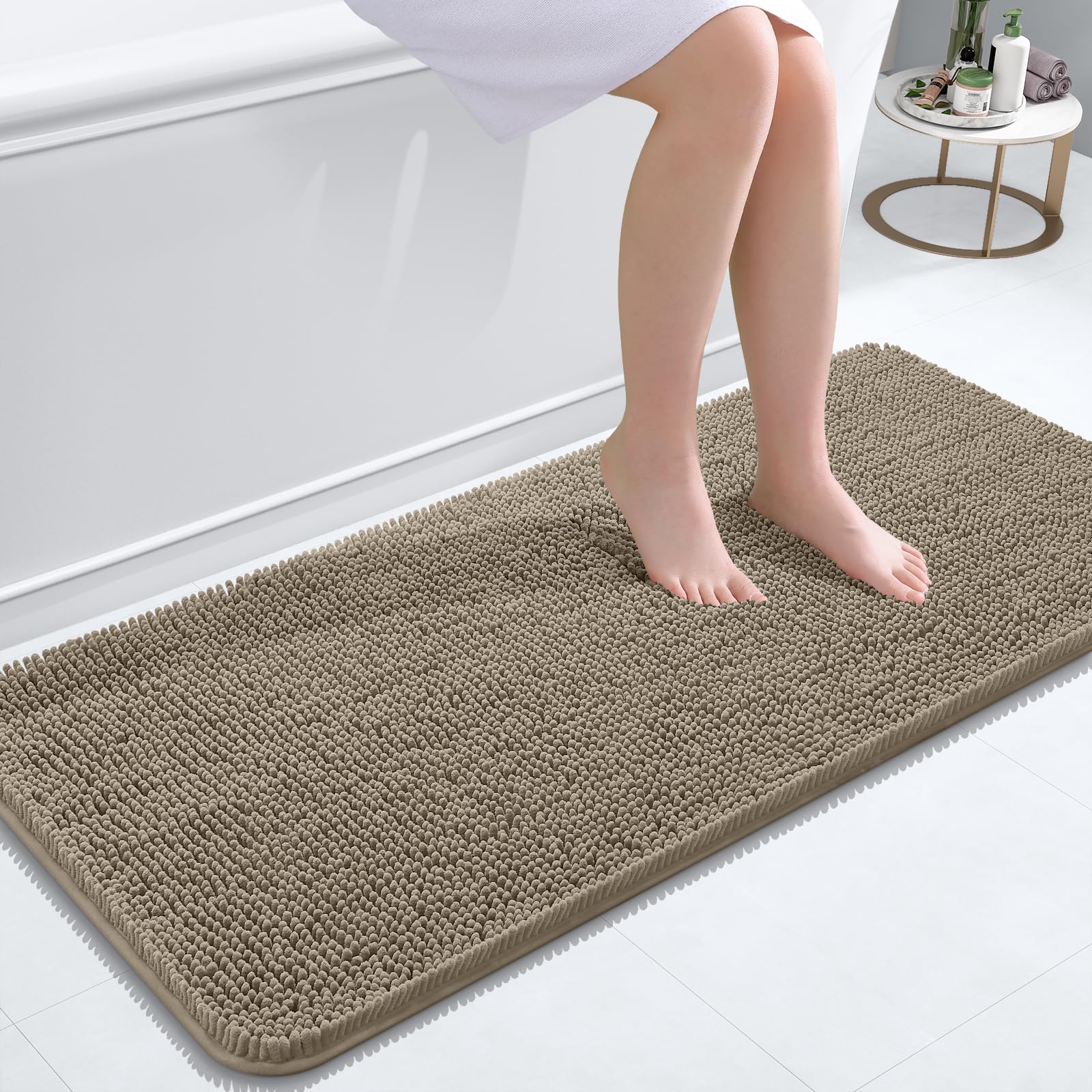 OLANLY Bathroom Rugs 30x20, Extra Soft Absorbent Chenille Bath Rugs