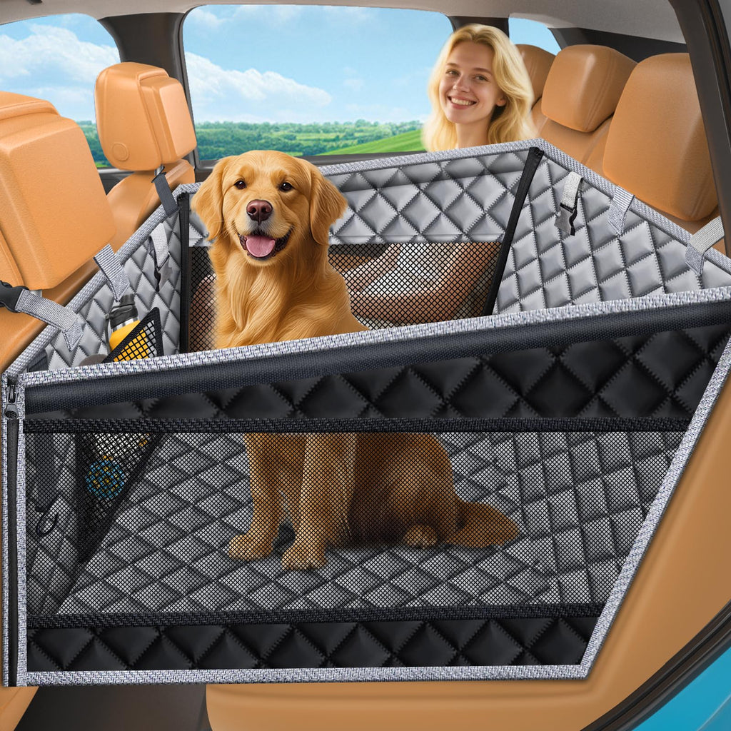 URPOWER Dog Car Seat Cover for Back Seat, Waterproof Hammock for Car & SUV