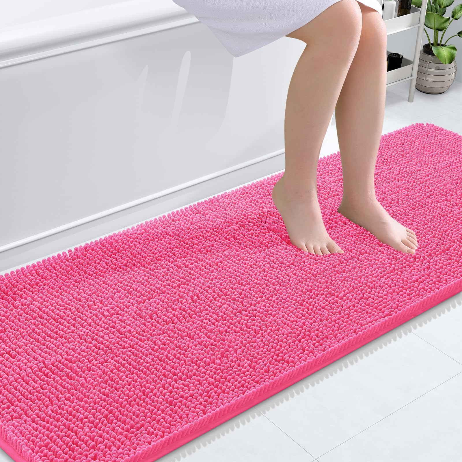 OLANLY Bathroom Rugs 30x20, Extra Soft Absorbent Chenille Bath Rugs
