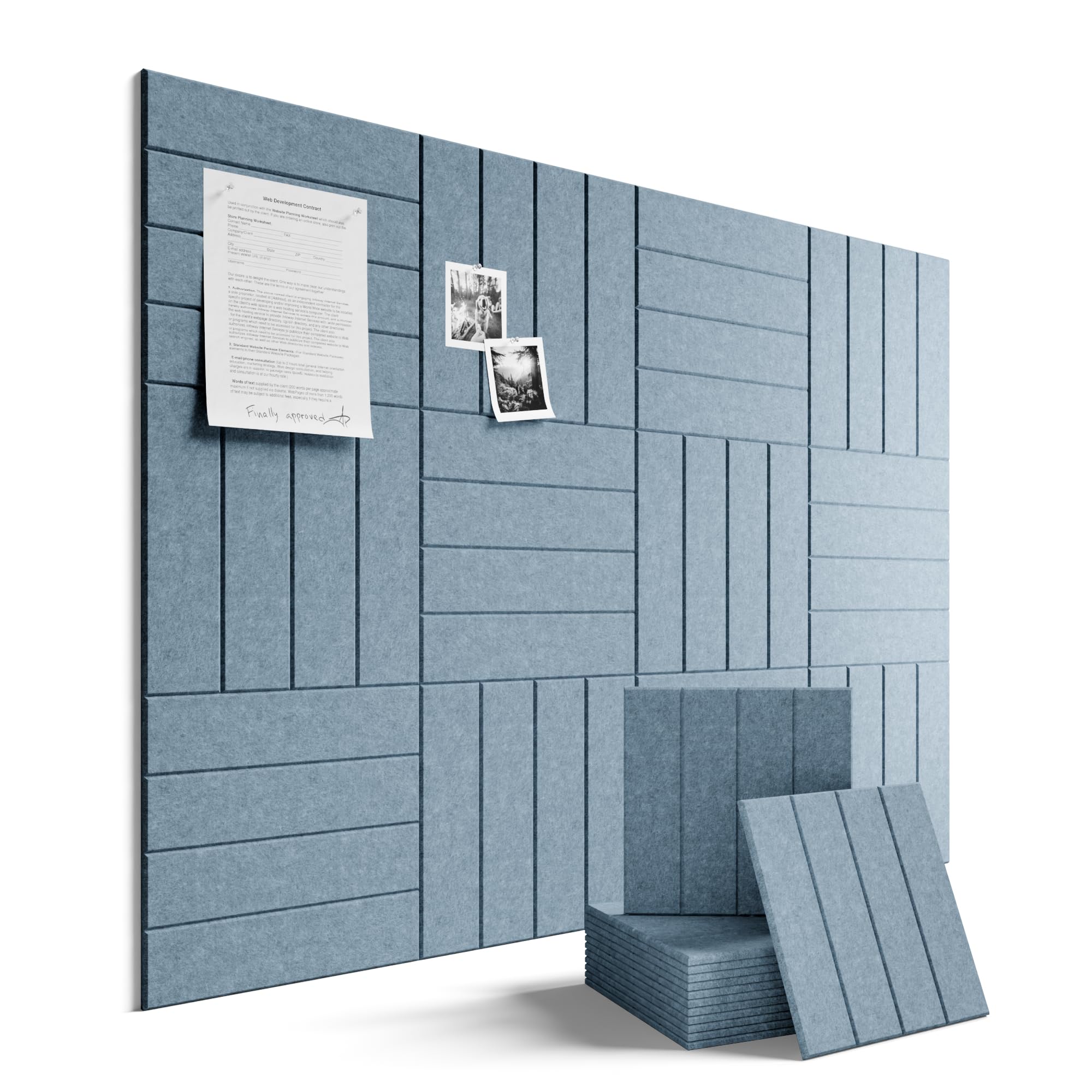 Fluxynara 48" x 36" Large Felt Bulletin Board, Oatmeal