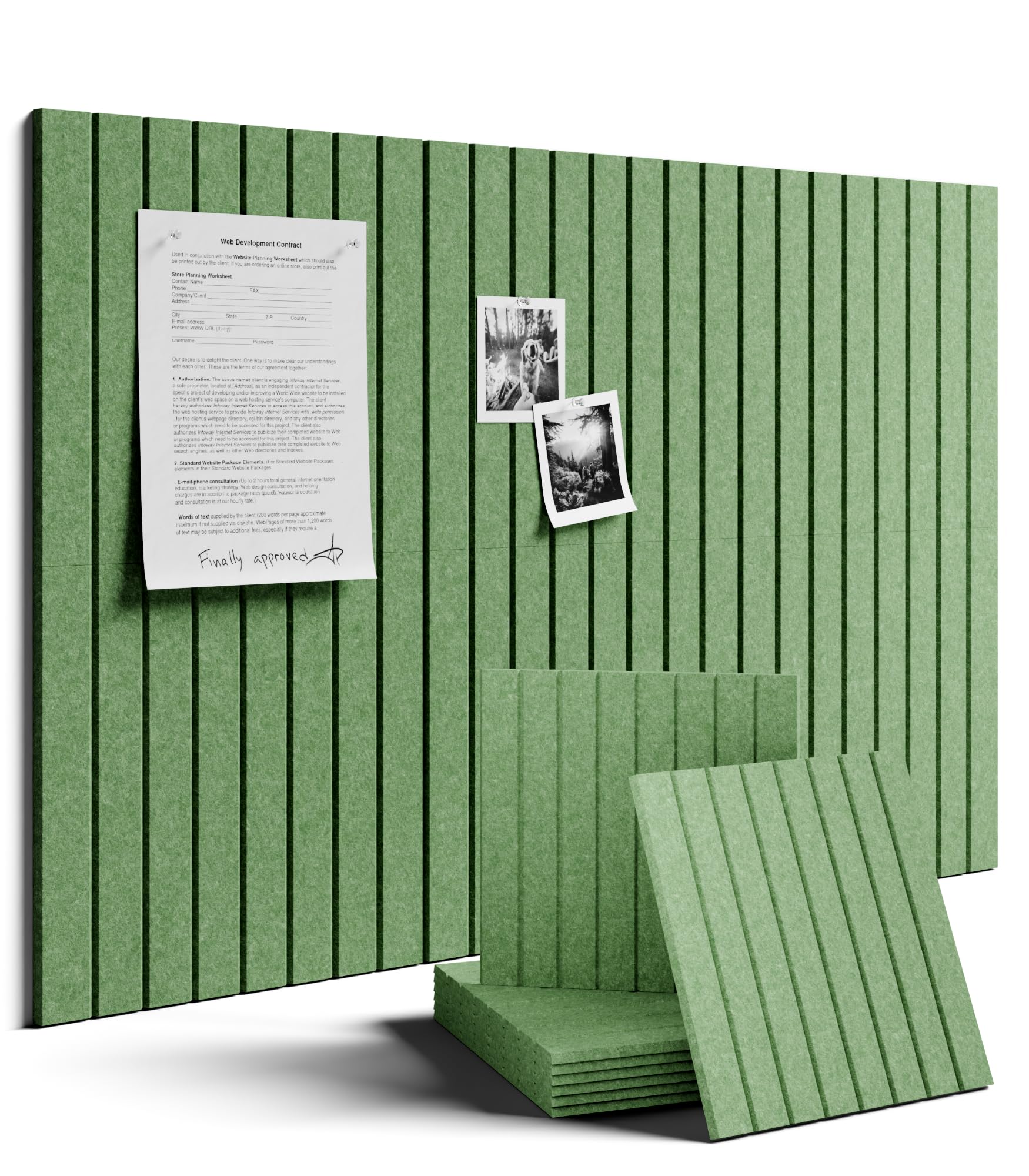 Fluxynara 48" x 36" Large Felt Bulletin Board, Oatmeal