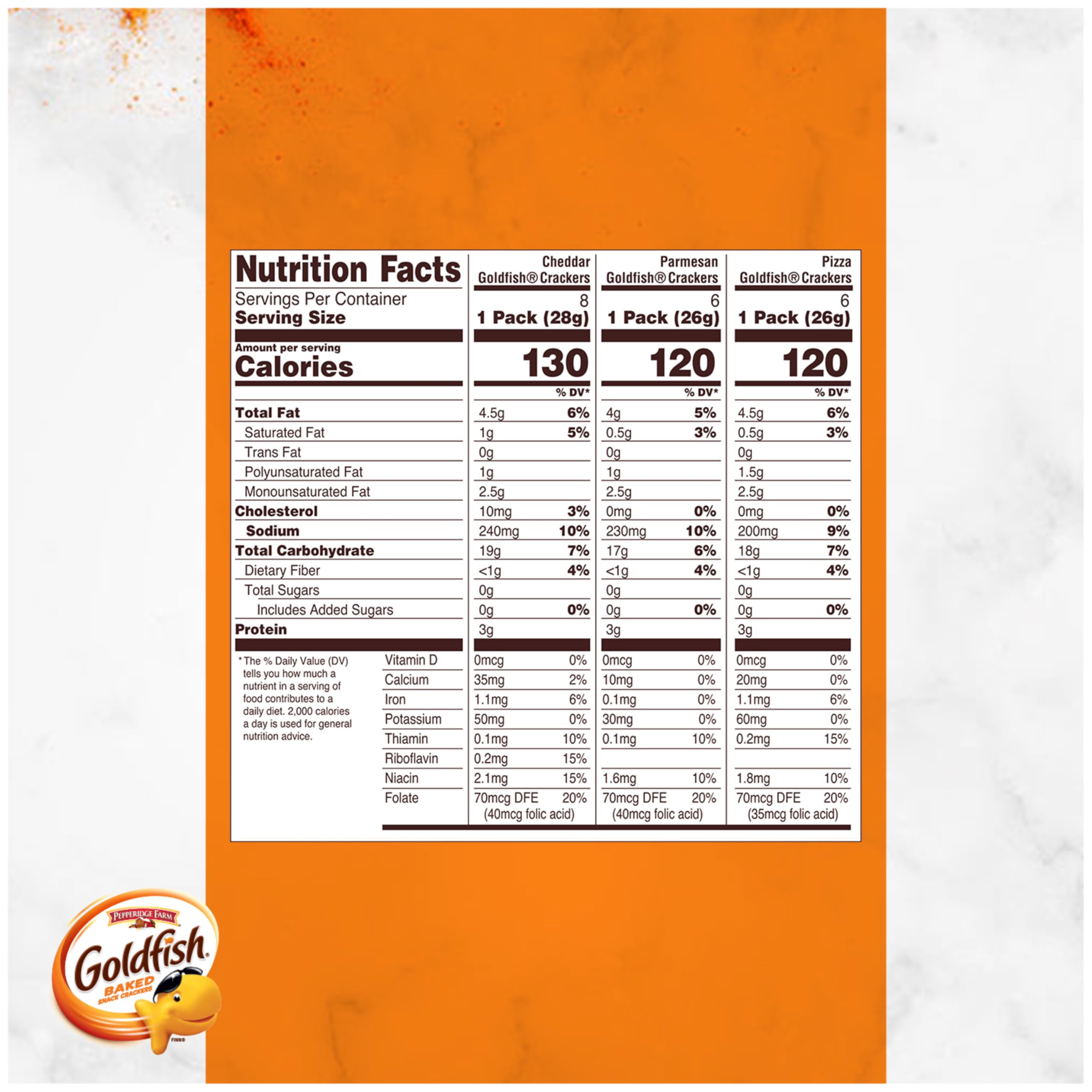 Goldfish Crackers Big Smiles Variety Pack with Cheddar, Colors, and Pretzels, Snack Packs, 30 Ct