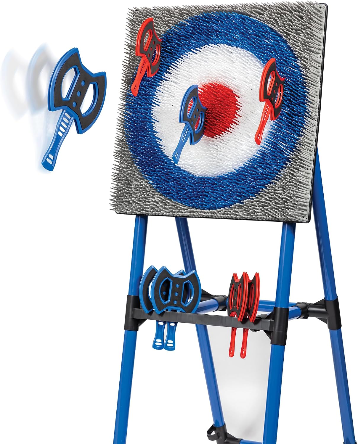 EastPoint Axe Throwing Game, Bristle Target, 8 Safety Axes, Over 5 Ft Tall