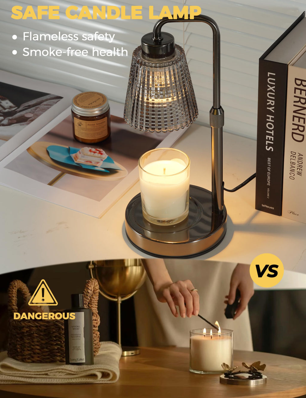 GODONLIF Candle Warmer Lamp with Timer, Birthday Gifts for Women Home Decor