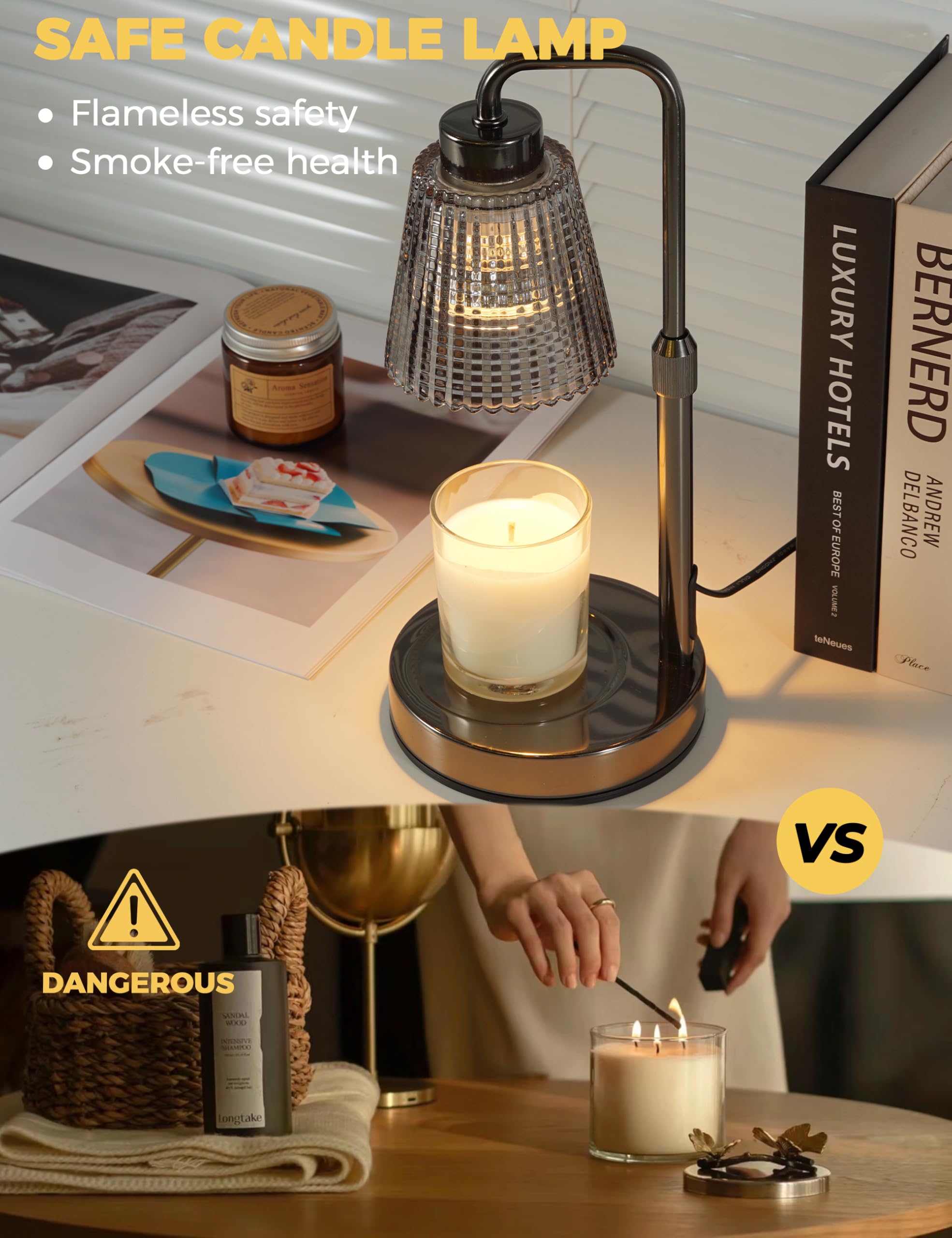GODONLIF Candle Warmer Lamp with Timer, Birthday Gifts for Women Home Decor