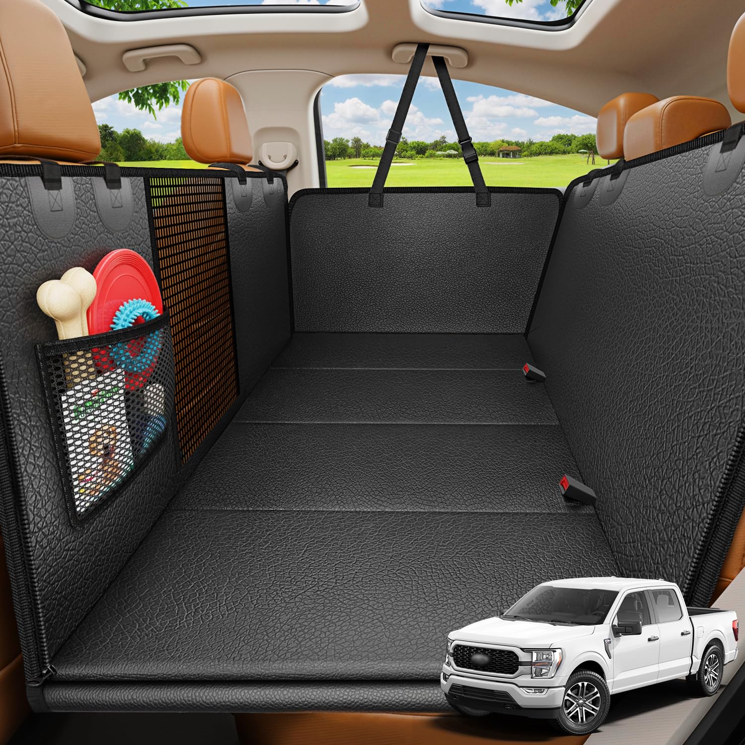 URPOWER Dog Car Seat Cover for Back Seat, Waterproof Hammock for Car & SUV