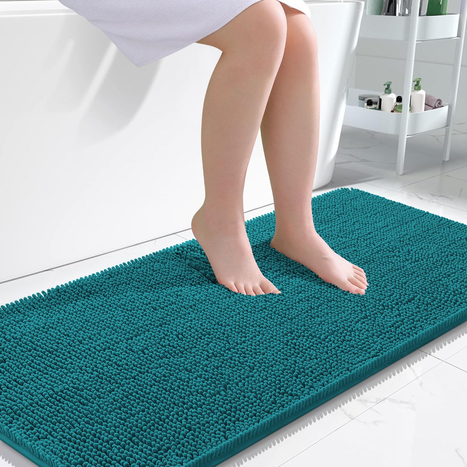 OLANLY Bathroom Rugs 30x20, Extra Soft Absorbent Chenille Bath Rugs