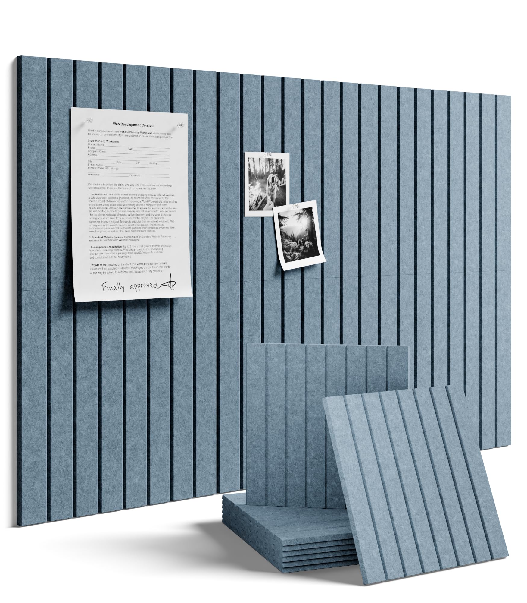 Fluxynara 48" x 36" Large Felt Bulletin Board, Oatmeal
