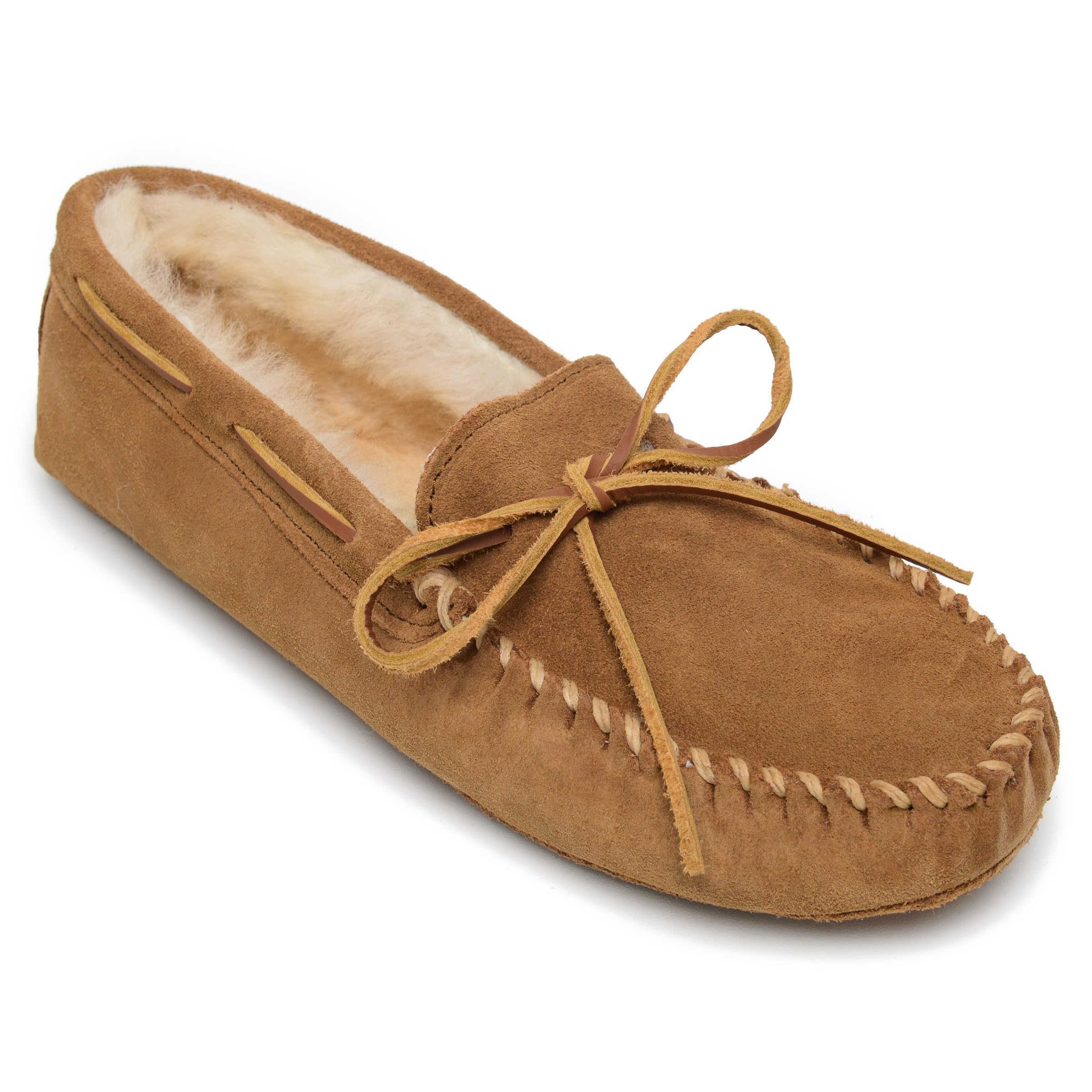 Minnetonka Men's Sheepskin Softsole Moccasin Slipper