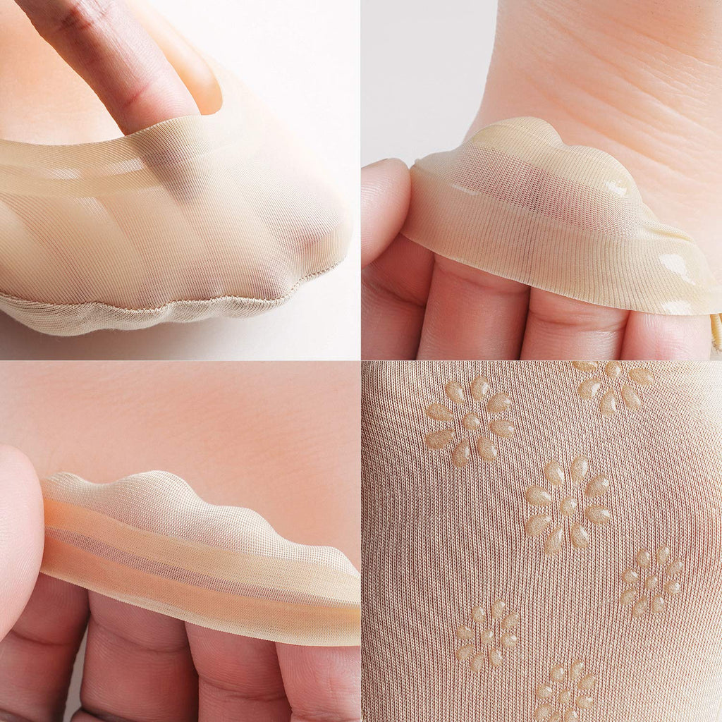 No Show Socks Women Nylon Low Non-Slip Thin Liner Socks for Flats