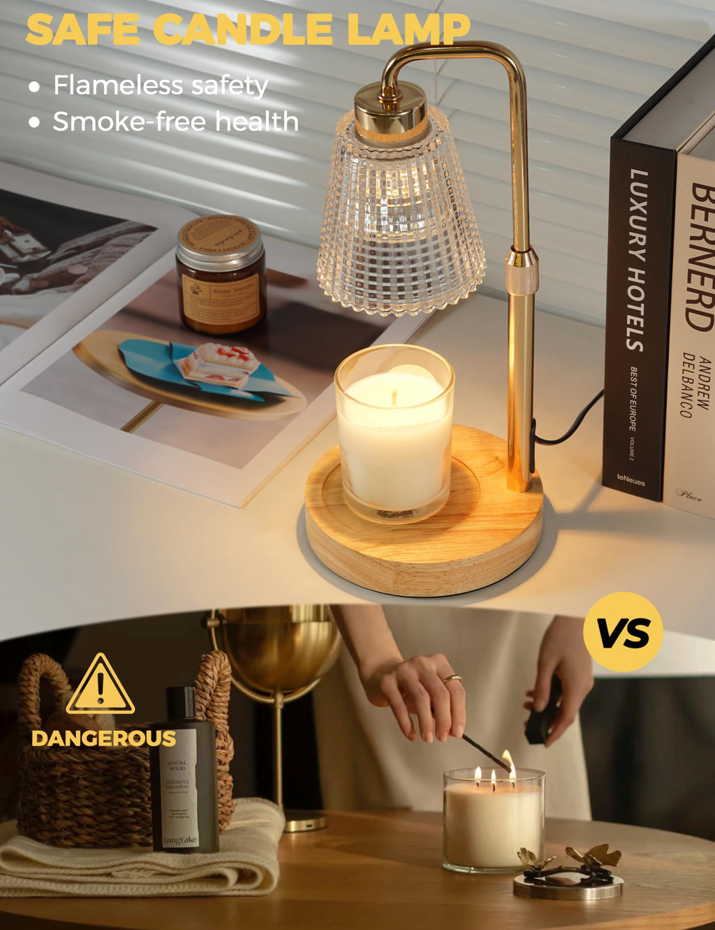 GODONLIF Candle Warmer Lamp with Timer, Birthday Gifts for Women Home Decor