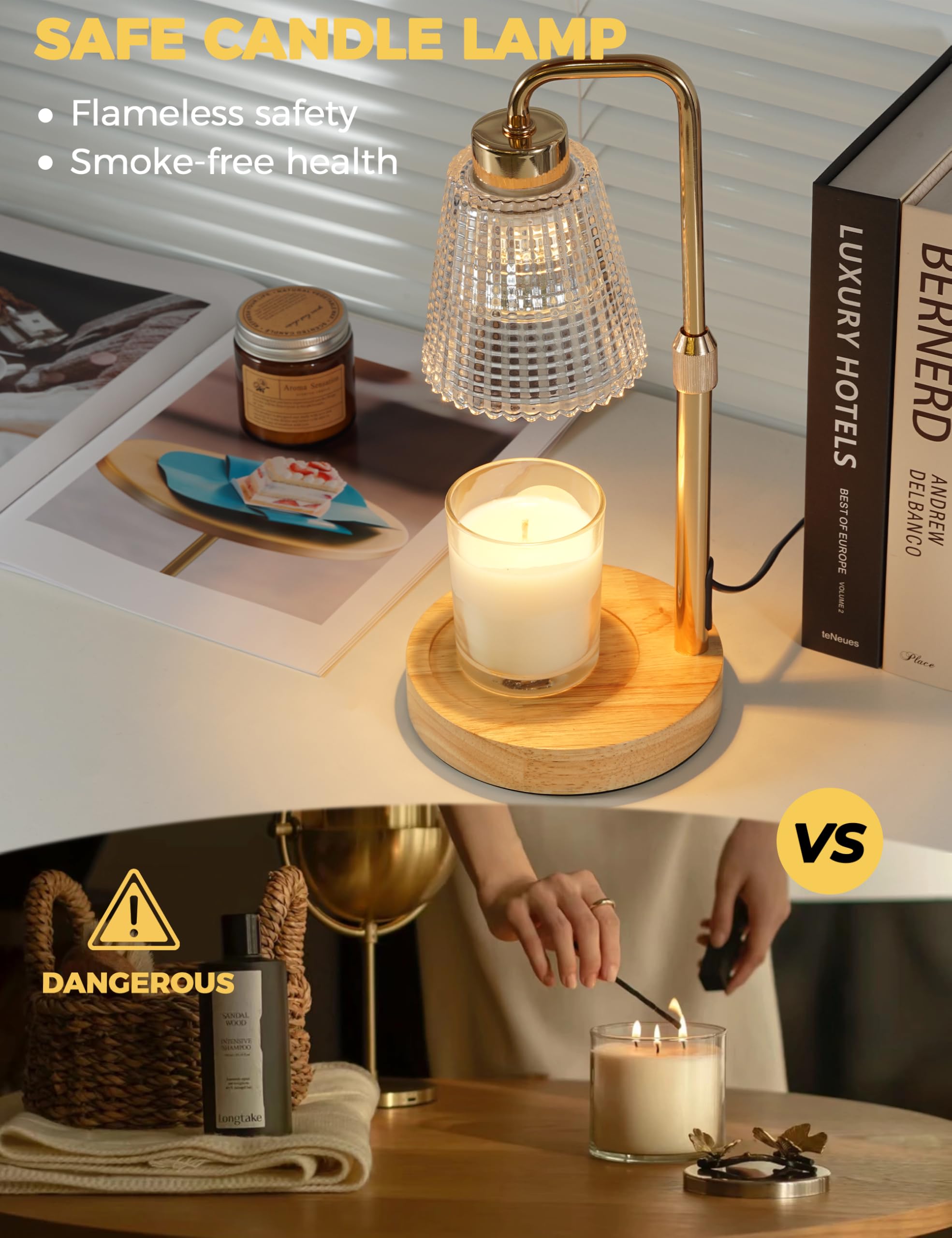 GODONLIF Candle Warmer Lamp with Timer, Birthday Gifts for Women Home Decor