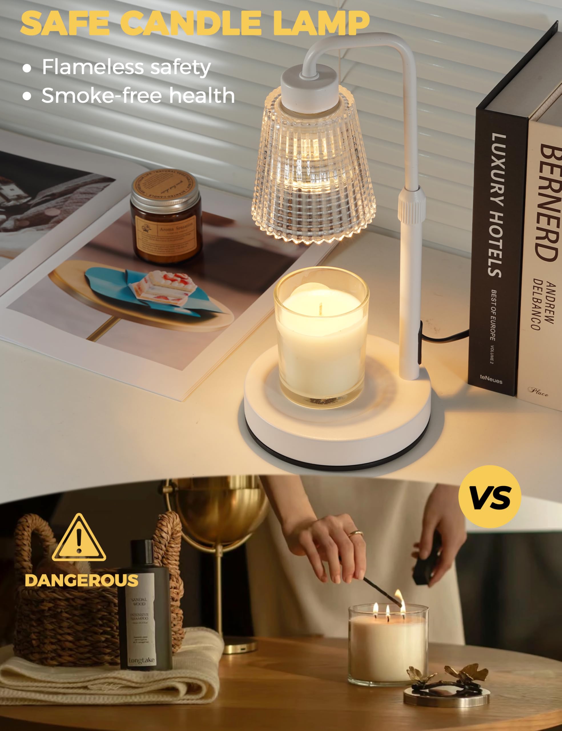 GODONLIF Candle Warmer Lamp with Timer, Birthday Gifts for Women Home Decor