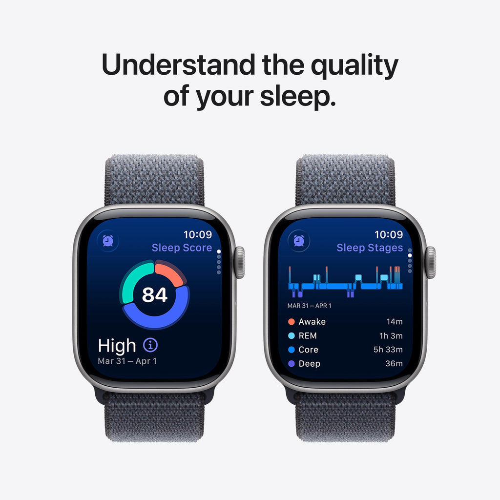 Apple Watch Series 11 [GPS 46mm] Smartwatch with Rose Gold Aluminum Case with Light Blush Sport Band - M/L. Sleep Score, Fitness Tracker, Health Monitoring, Always-On Display, Water Resistant