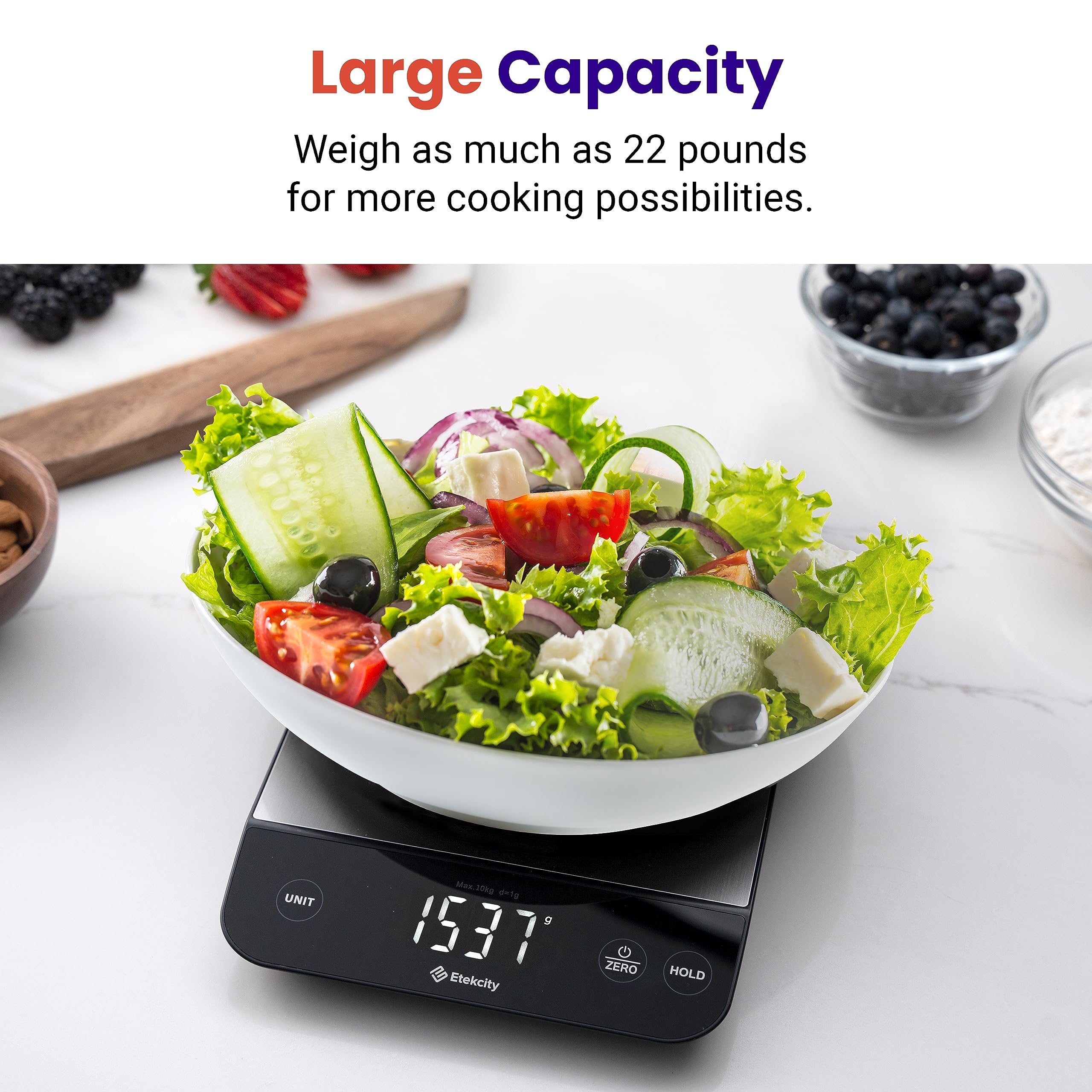 Etekcity Food Kitchen Scale, Digital Grams and Ounces, 11lb