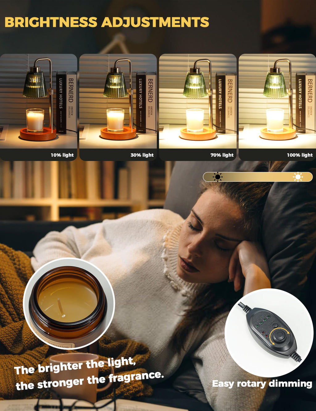GODONLIF Candle Warmer Lamp with Timer, Birthday Gifts for Women Home Decor