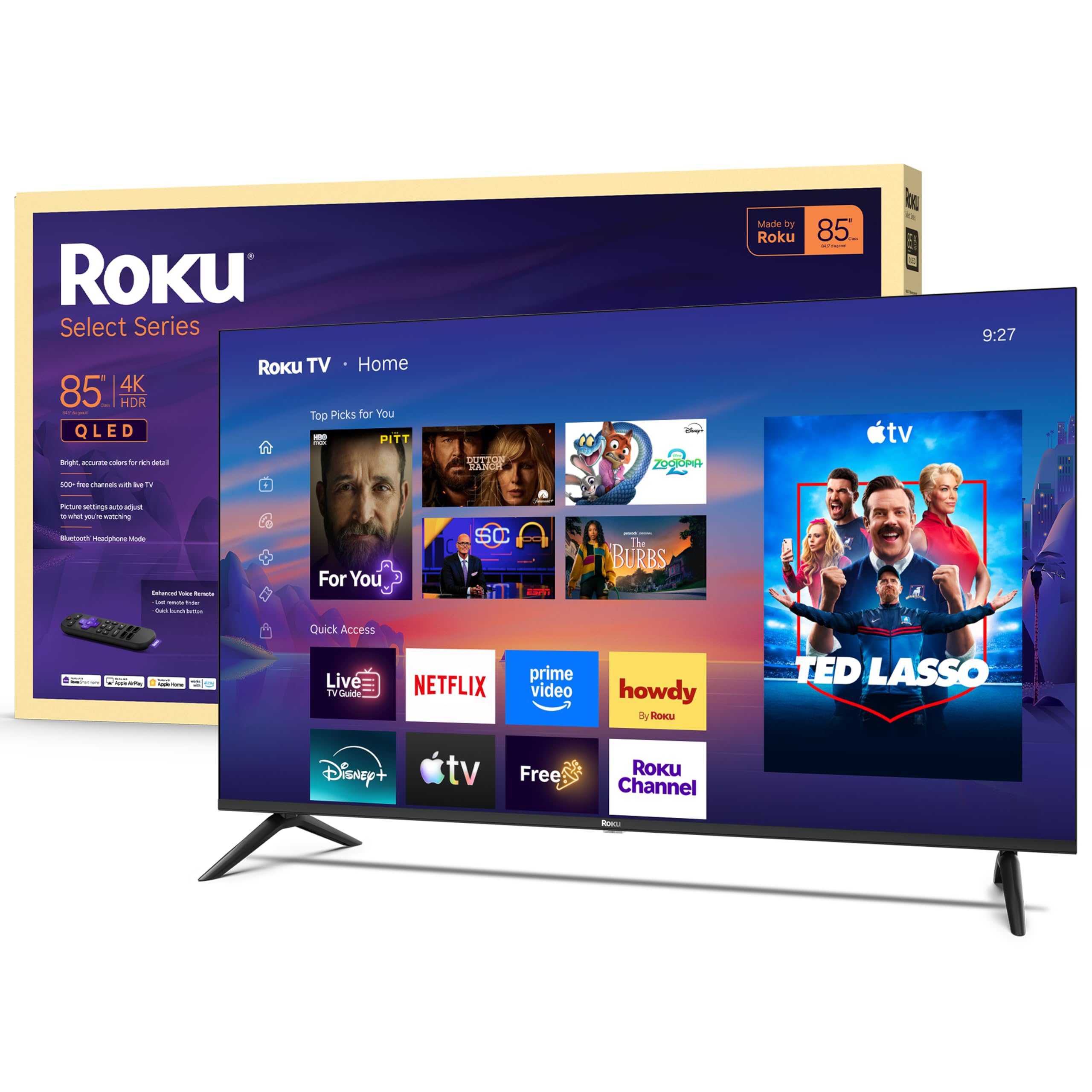 Roku 55-Inch Select Series Smart TV 2026-4K QLED TV - Roku TV