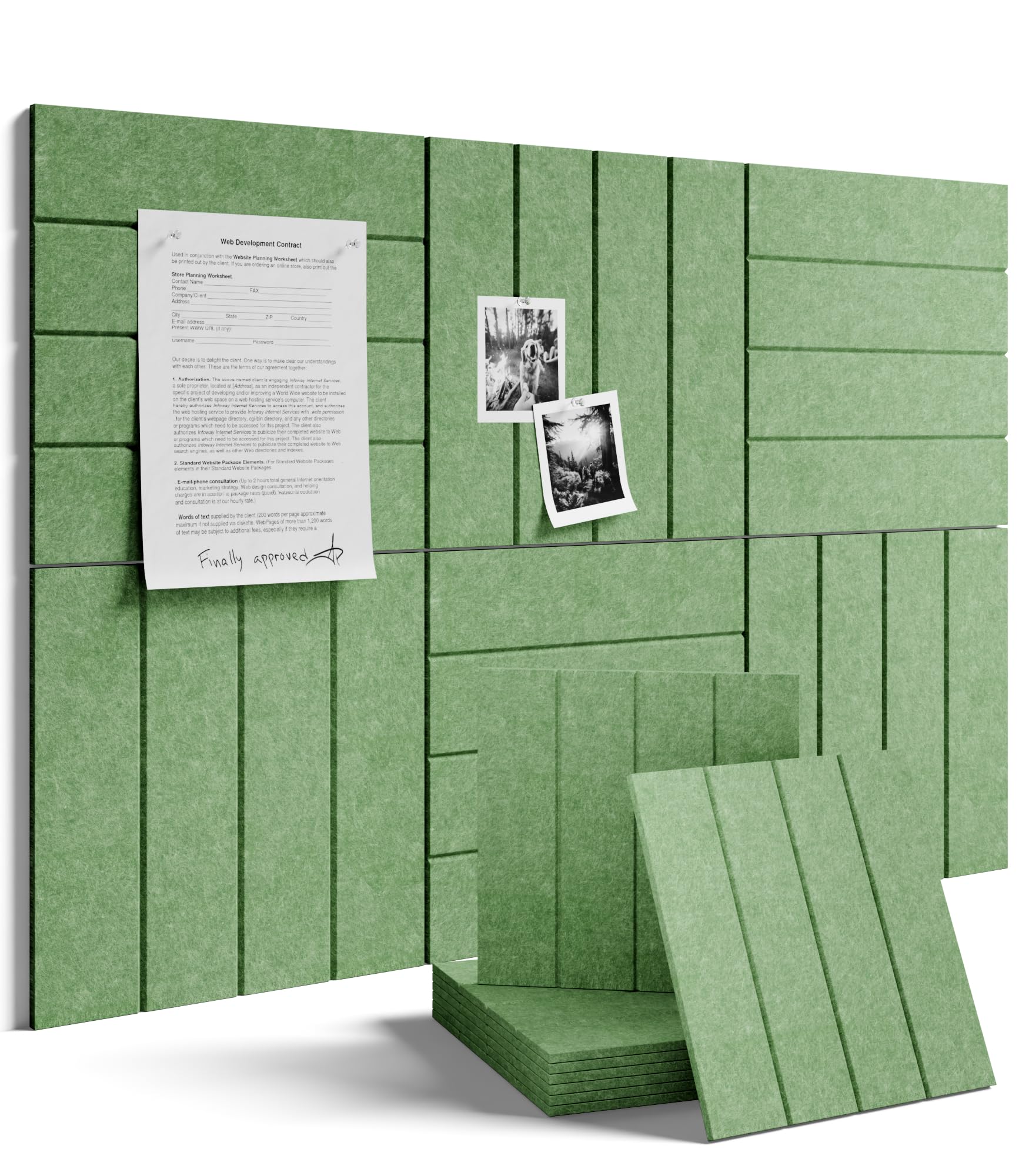 Fluxynara 48" x 36" Large Felt Bulletin Board, Oatmeal