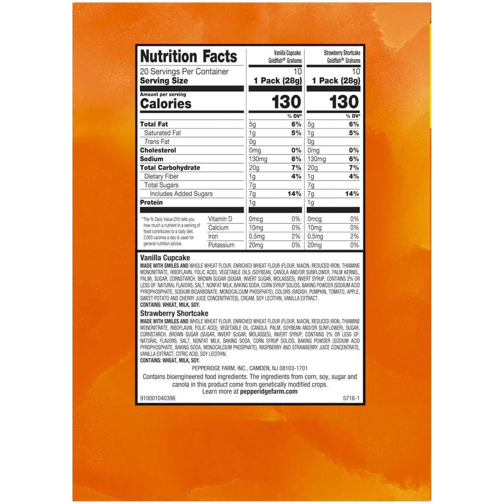 Goldfish Crackers Big Smiles Variety Pack with Cheddar, Colors, and Pretzels, Snack Packs, 30 Ct