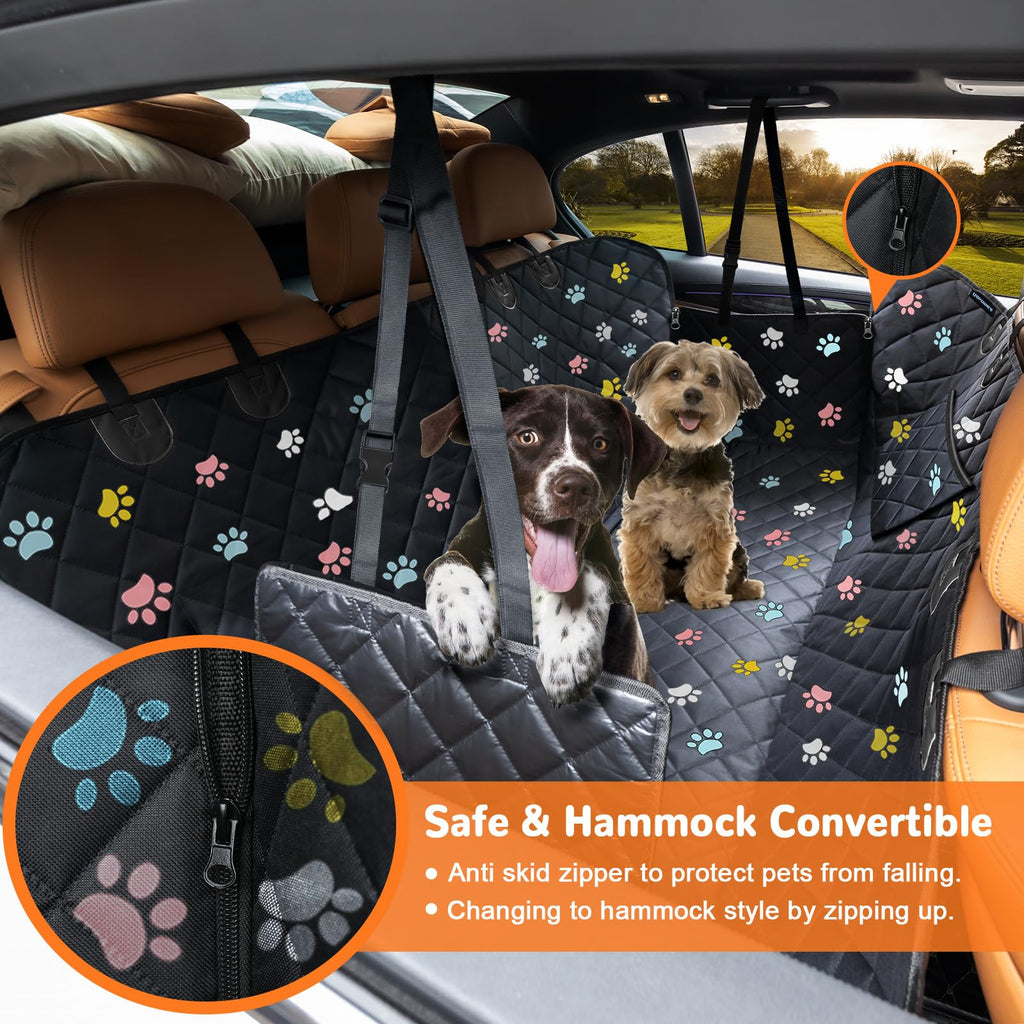 URPOWER Dog Car Seat Cover for Back Seat, Waterproof Hammock for Car & SUV