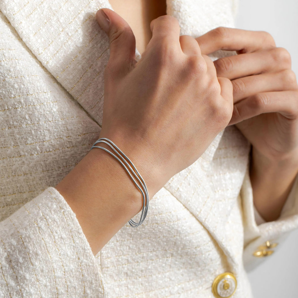 Gold Bracelets for Women, 14K Gold Plated Stackable Bracelet Stack Set Adjustable Charm Paperclip Chain Snake Link Layered Waterproof Jewelry Sets Gifts