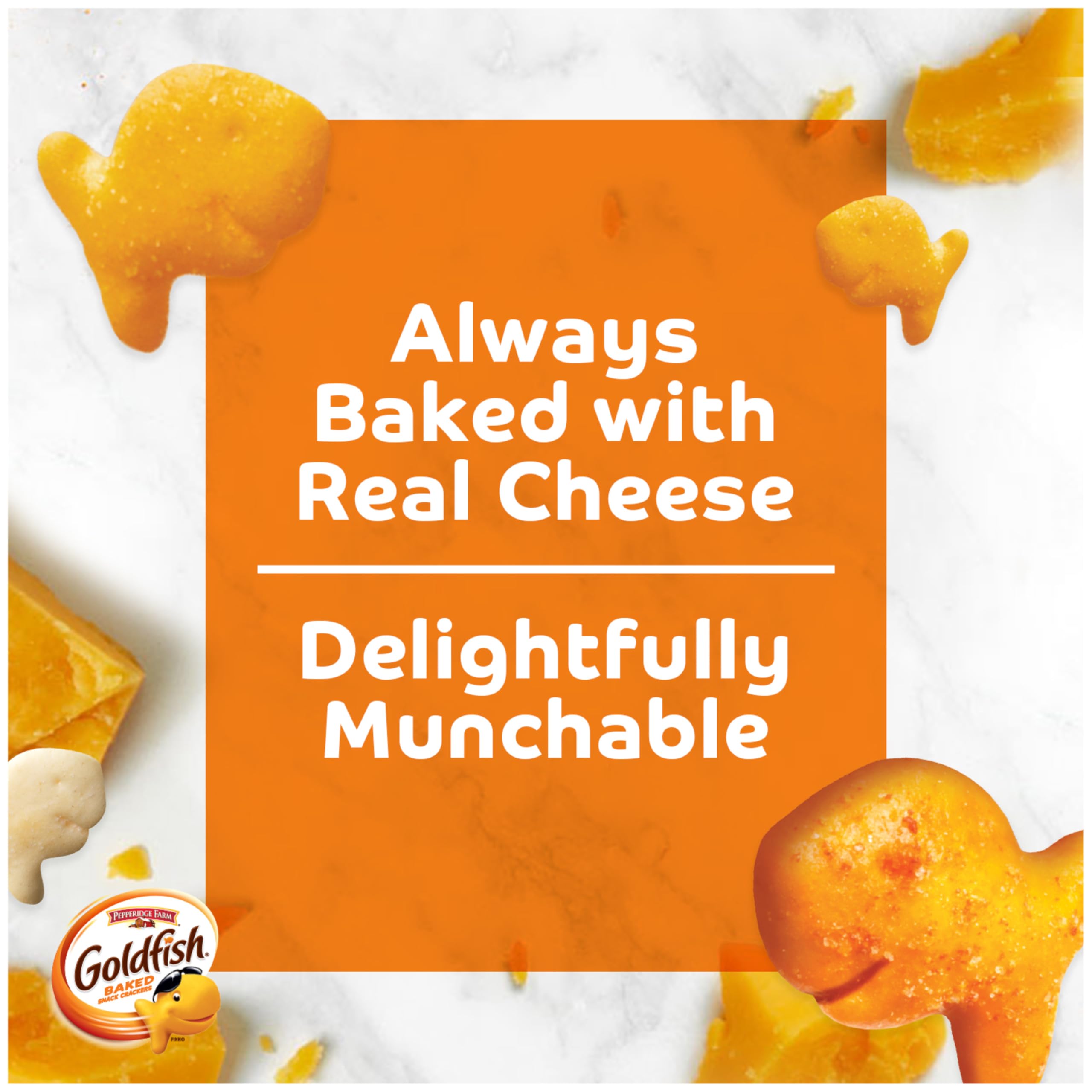 Goldfish Crackers Big Smiles Variety Pack with Cheddar, Colors, and Pretzels, Snack Packs, 30 Ct