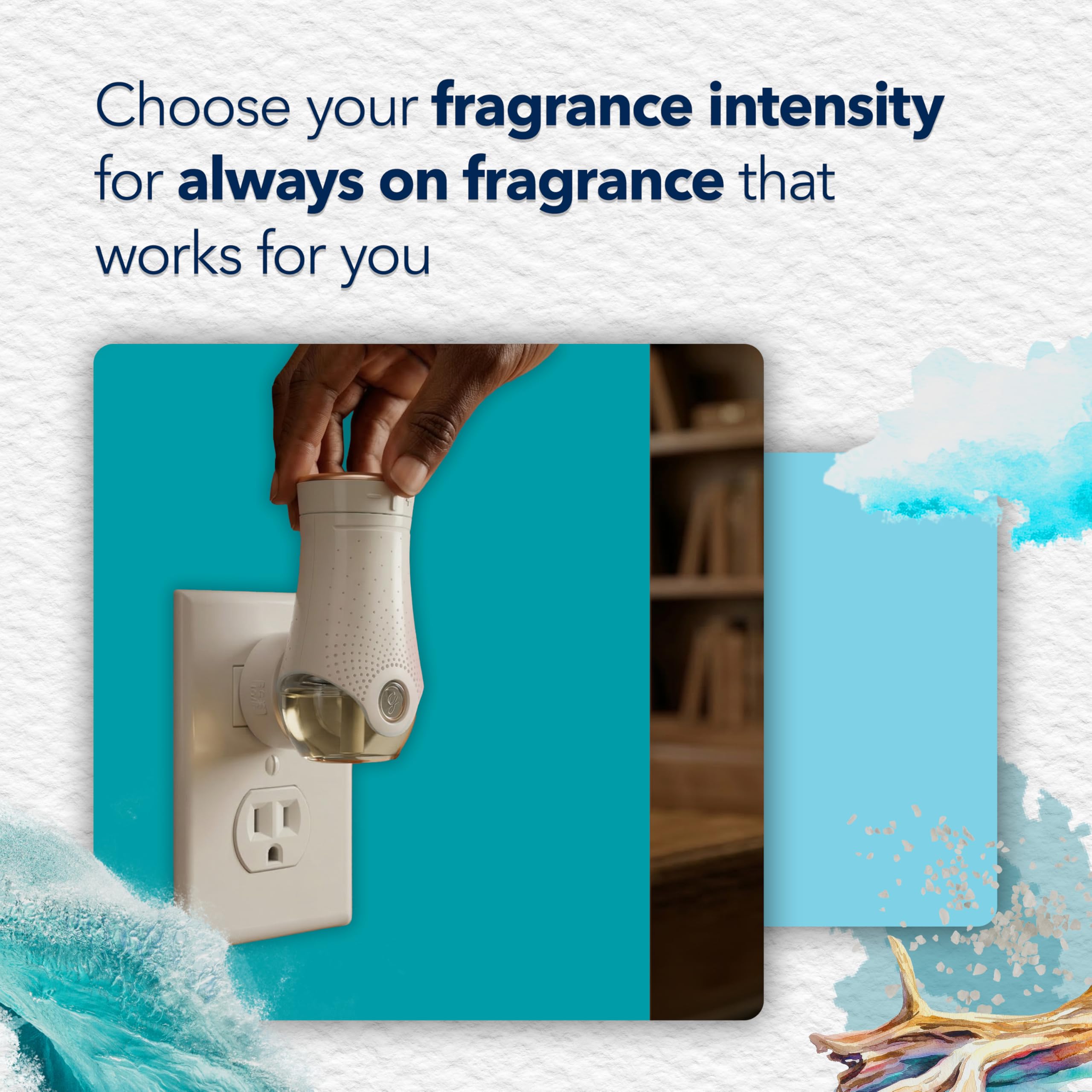 Glade PlugIns Refills Air Freshener, Scented and Essential Oils for Home and Bathroom, Cashmere Woods, 6.7 Fl Oz, 10 Count