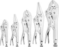 WORKPRO 5-Piece Locking Pliers Set, Vice Grips with Chrome-vanadium Steel
