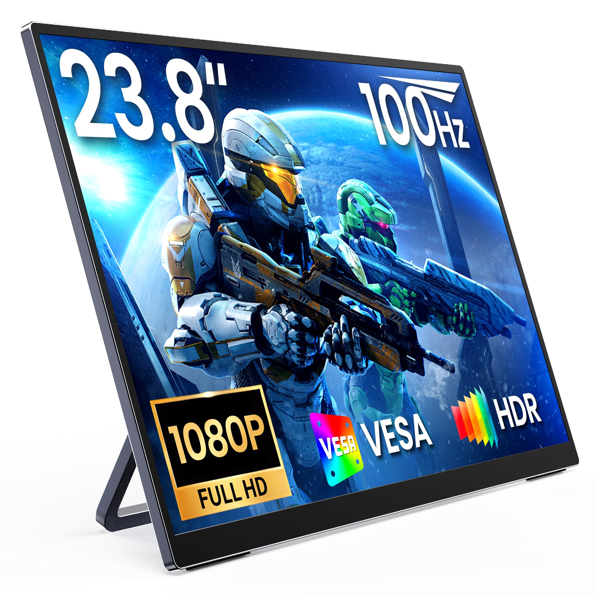 MNN 15.6" FHD 60Hz Portable Monitor USB-C HDMI IPS HDR Gaming Laptop