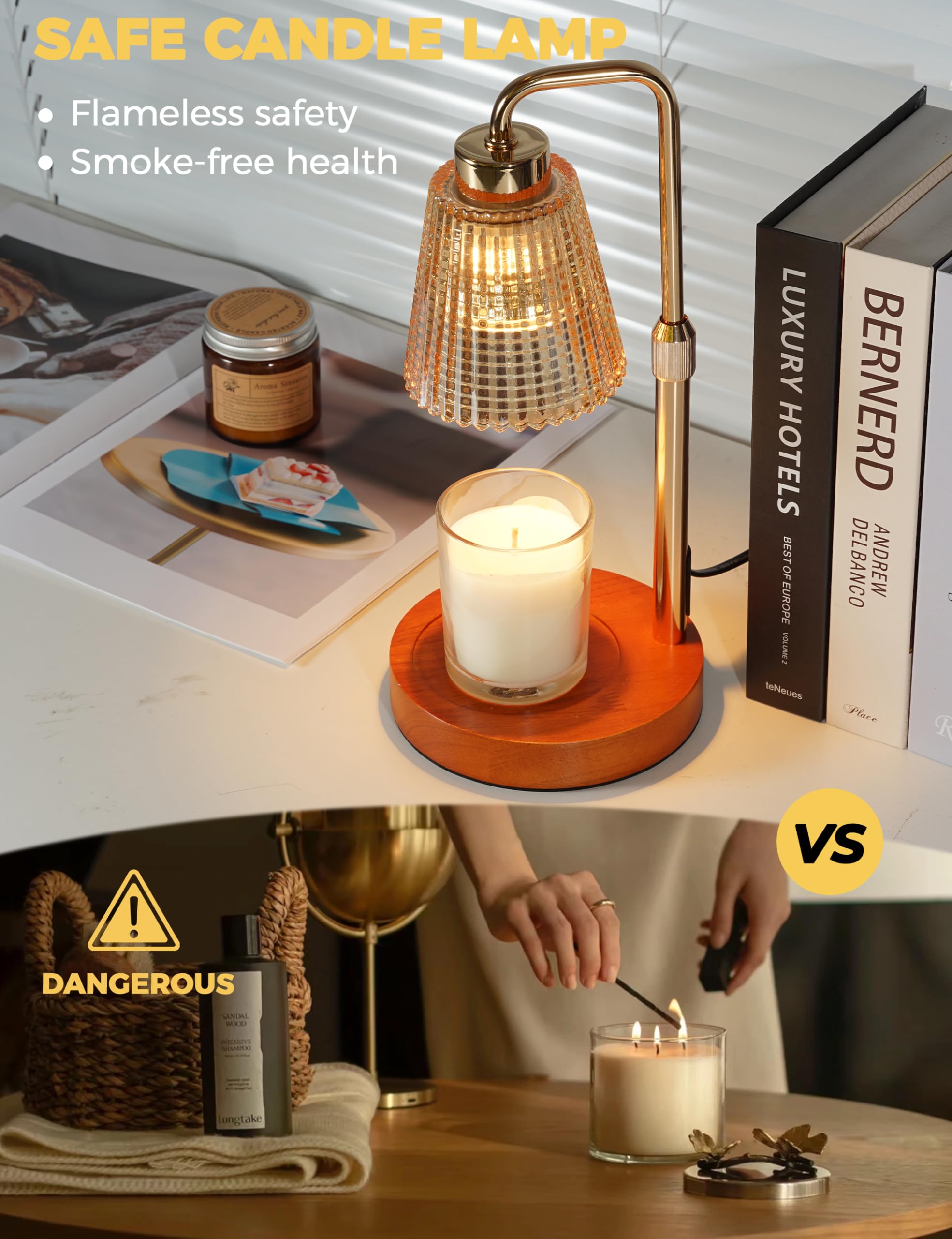 GODONLIF Candle Warmer Lamp with Timer, Birthday Gifts for Women Home Decor
