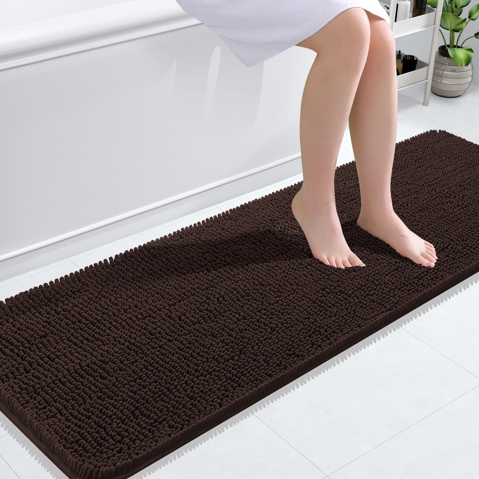 OLANLY Bathroom Rugs 30x20, Extra Soft Absorbent Chenille Bath Rugs