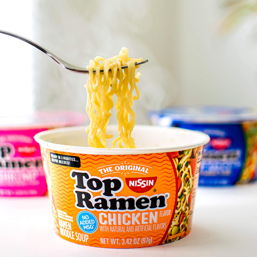 Nissin Top Ramen Noodle Soup, Chicken, 3 Ounce (Pack of 24)