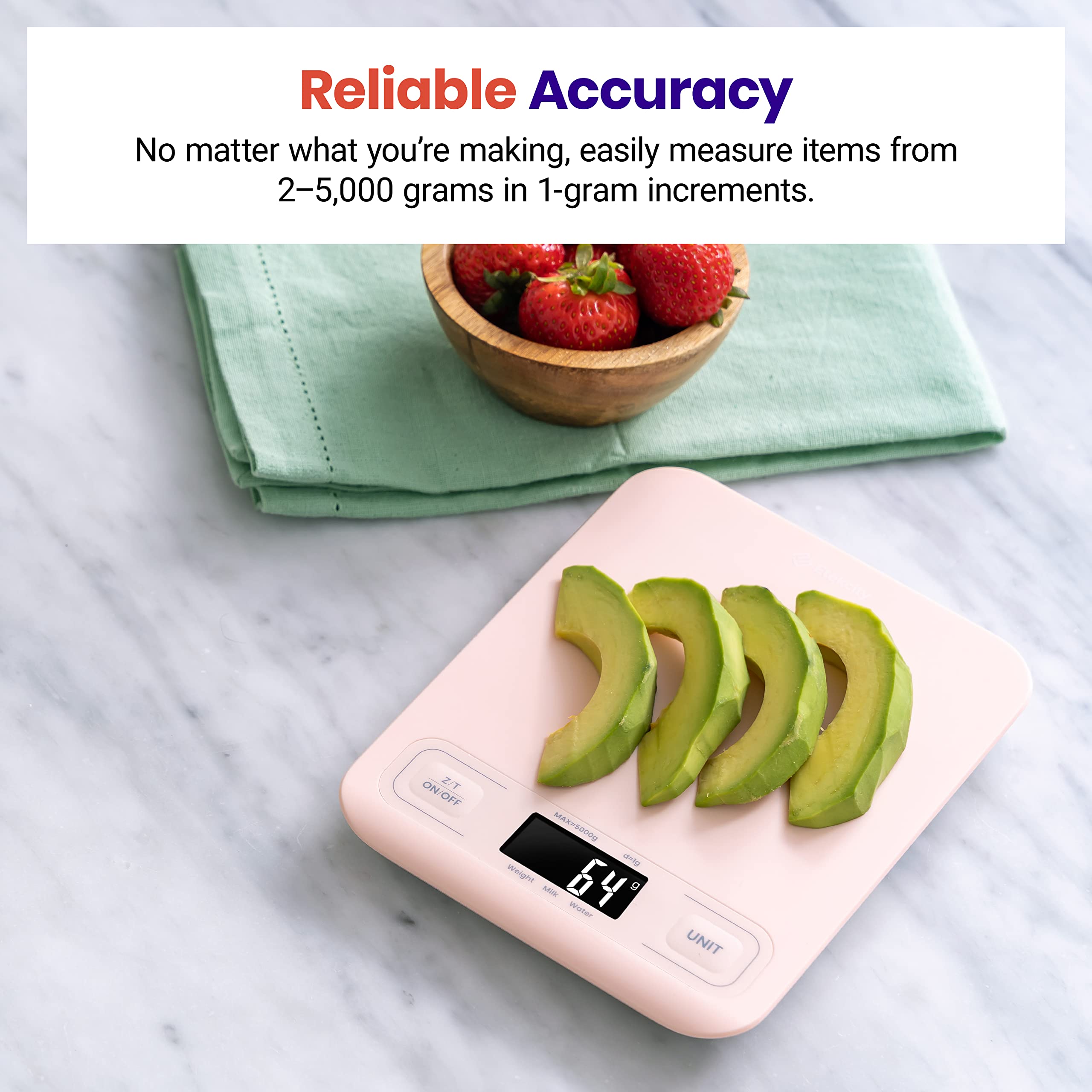 Etekcity Food Kitchen Scale, Digital Grams and Ounces, 11lb