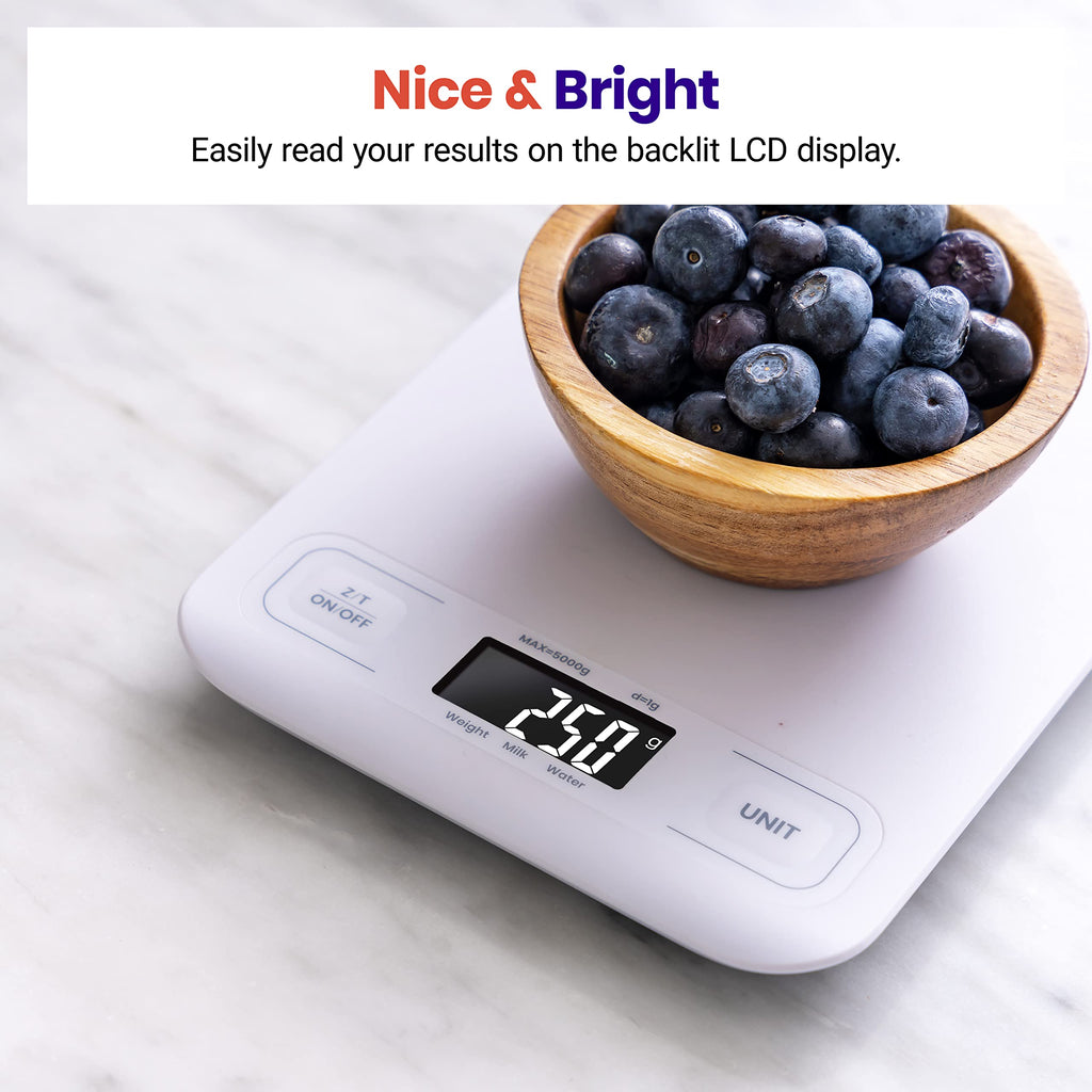 Etekcity Food Kitchen Scale, Digital Grams and Ounces, 11lb