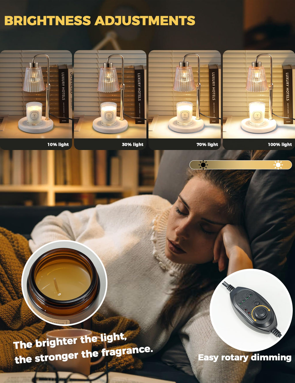 GODONLIF Candle Warmer Lamp with Timer, Birthday Gifts for Women Home Decor