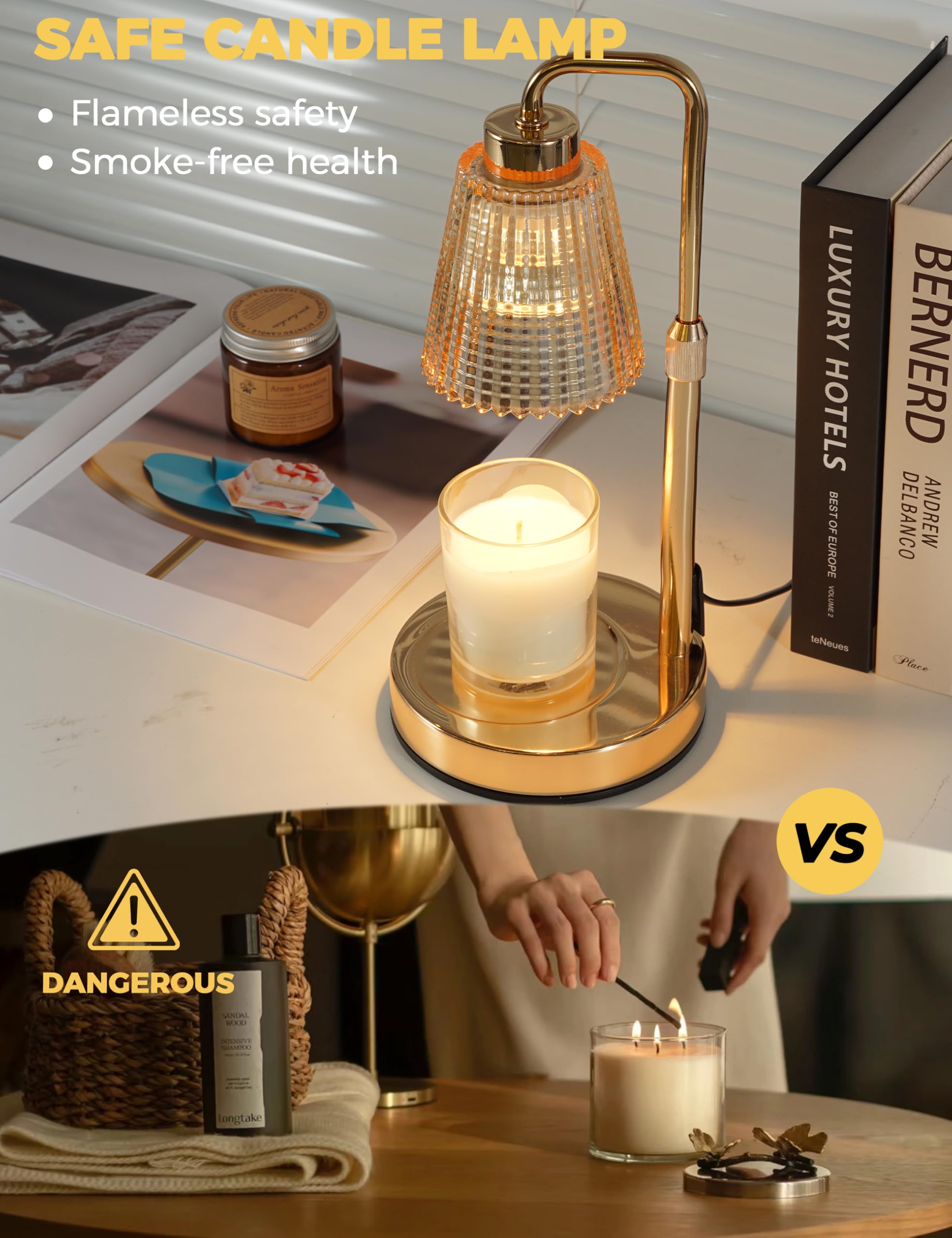 GODONLIF Candle Warmer Lamp with Timer, Birthday Gifts for Women Home Decor