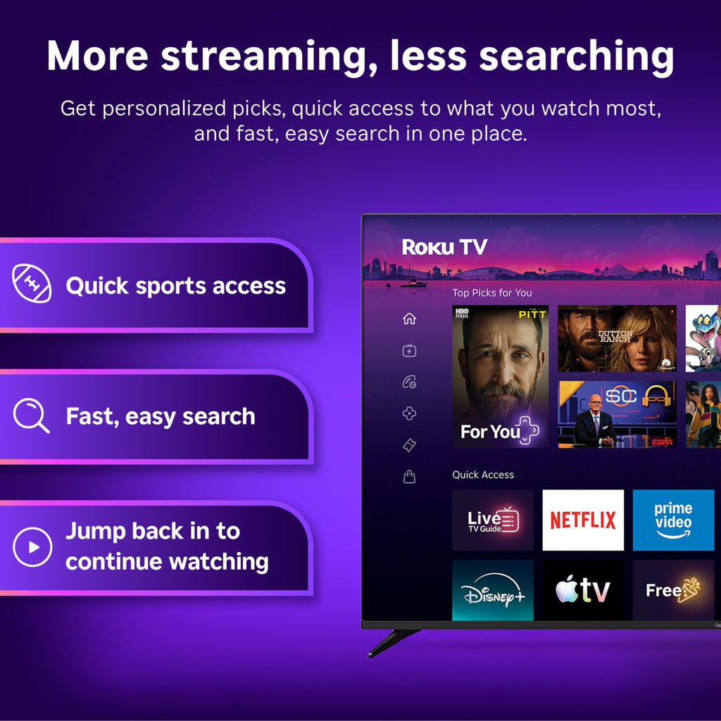 Roku 55-Inch Select Series Smart TV 2026-4K QLED TV - Roku TV