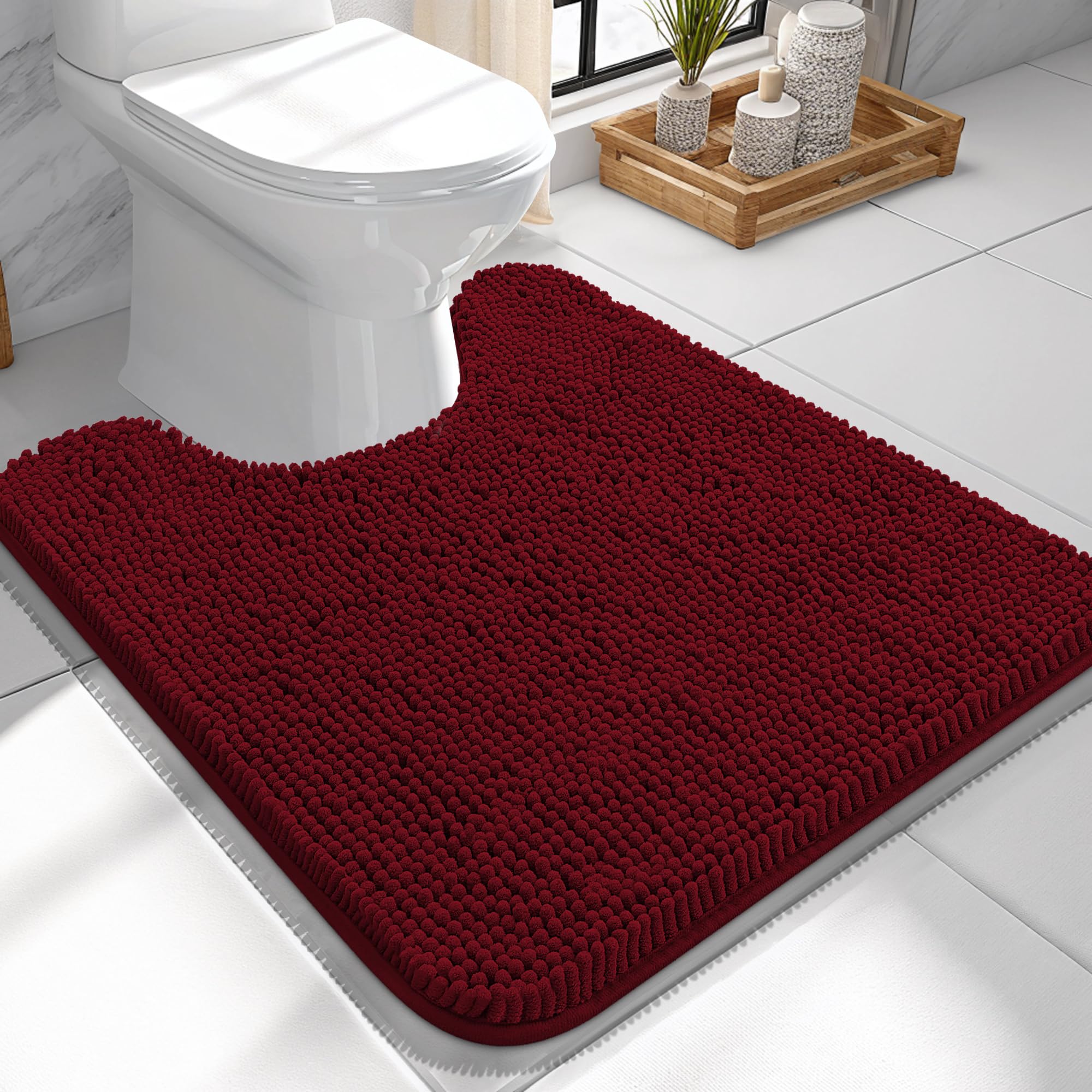 OLANLY Bathroom Rugs 30x20, Extra Soft Absorbent Chenille Bath Rugs