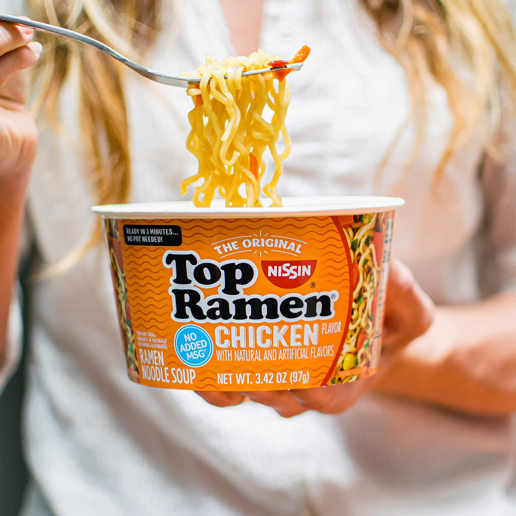 Nissin Top Ramen Noodle Soup, Chicken, 3 Ounce (Pack of 24)