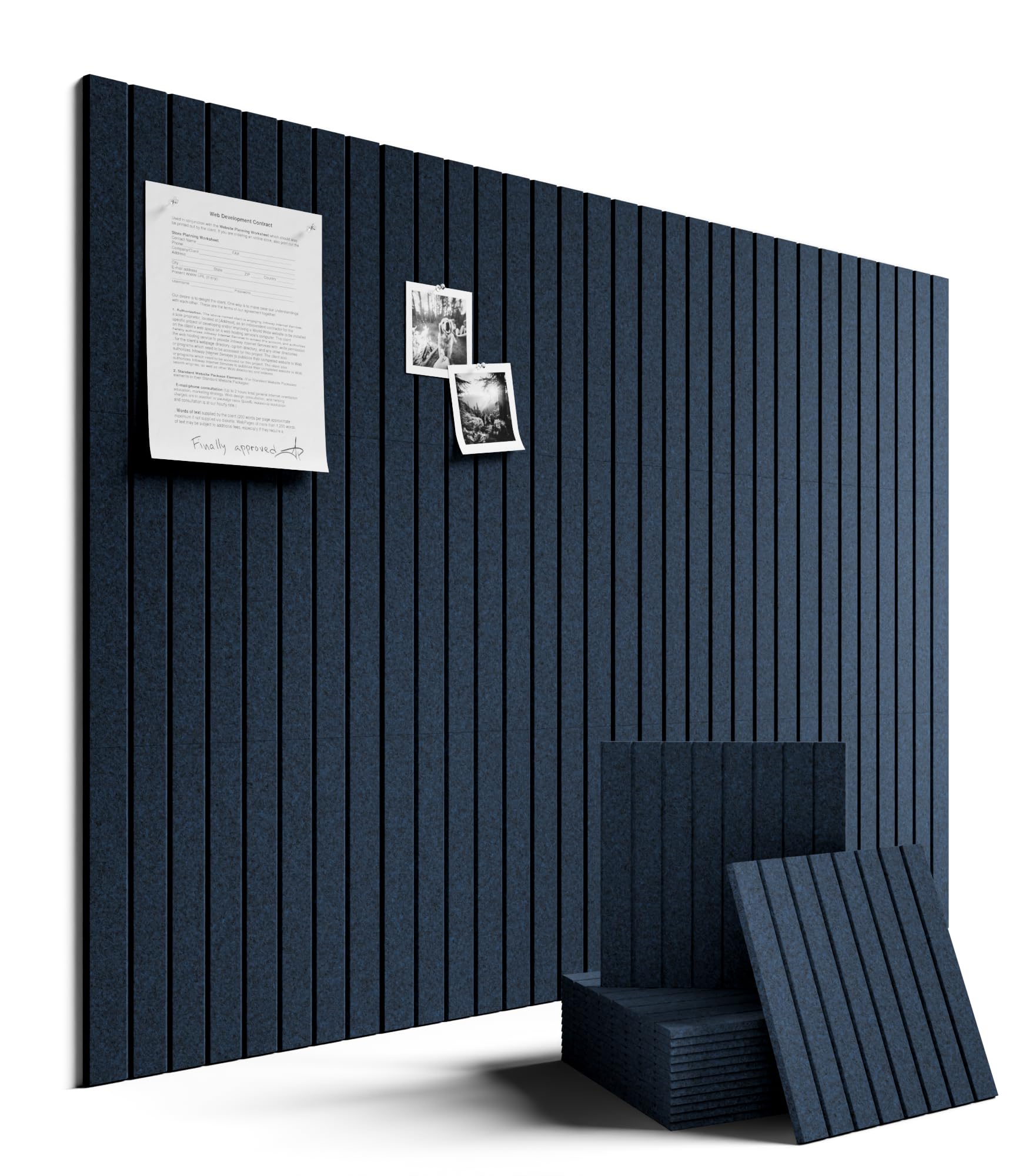 Fluxynara 48" x 36" Large Felt Bulletin Board, Oatmeal