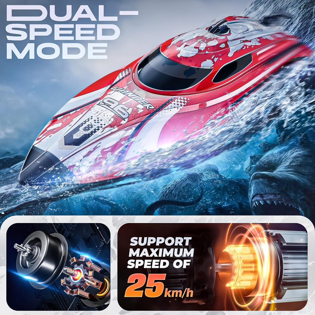 BEZGAR RC Boat TX126-12 Inch Remote Control Boat for Lakes and Pools