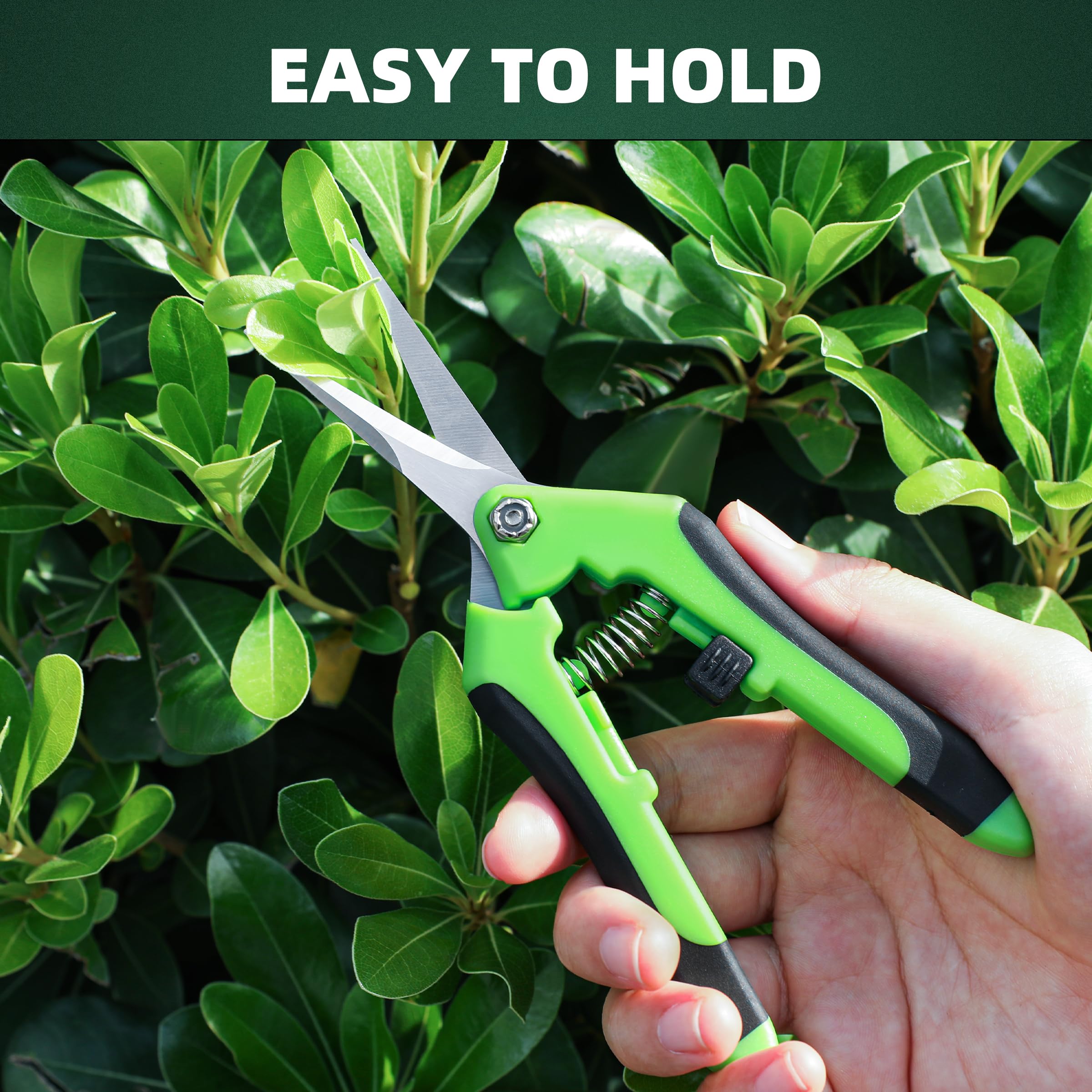 EWPJDK 3 Pack Garden Pruning Shears Scissors Clippers Stainless Steel