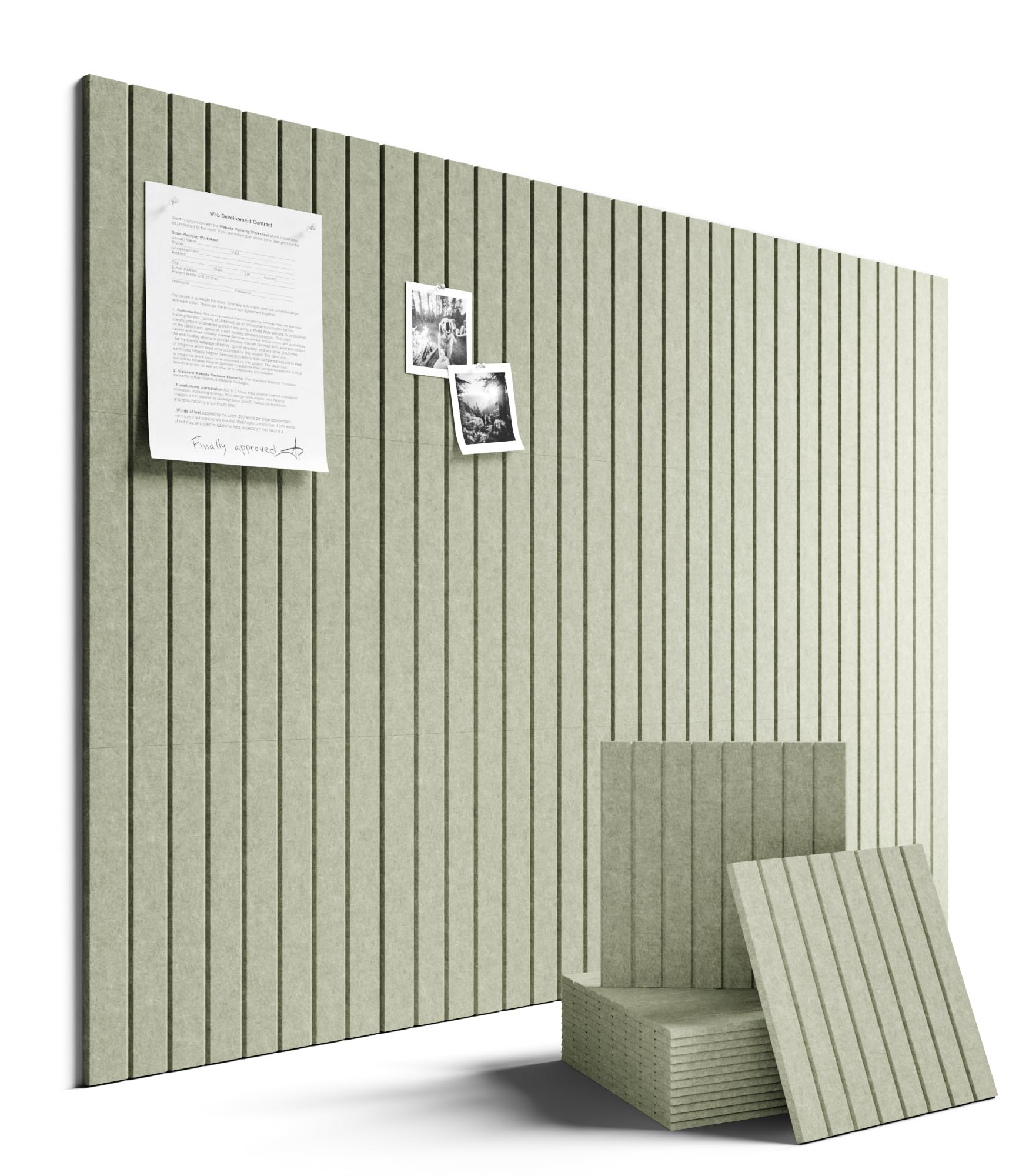Fluxynara 48" x 36" Large Felt Bulletin Board, Oatmeal