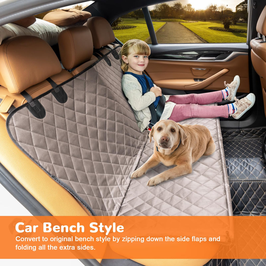 URPOWER Dog Car Seat Cover for Back Seat, Waterproof Hammock for Car & SUV