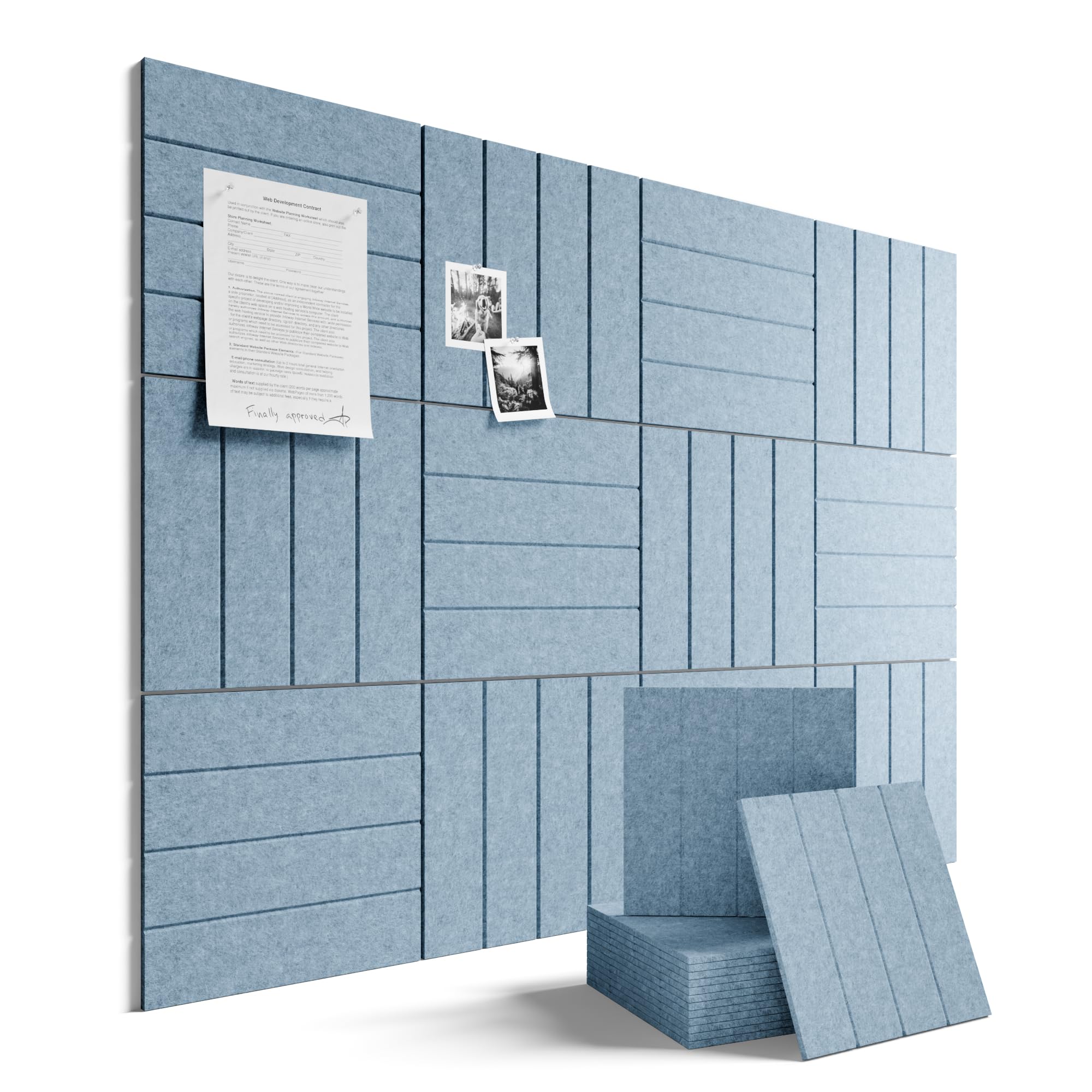 Fluxynara 48" x 36" Large Felt Bulletin Board, Oatmeal